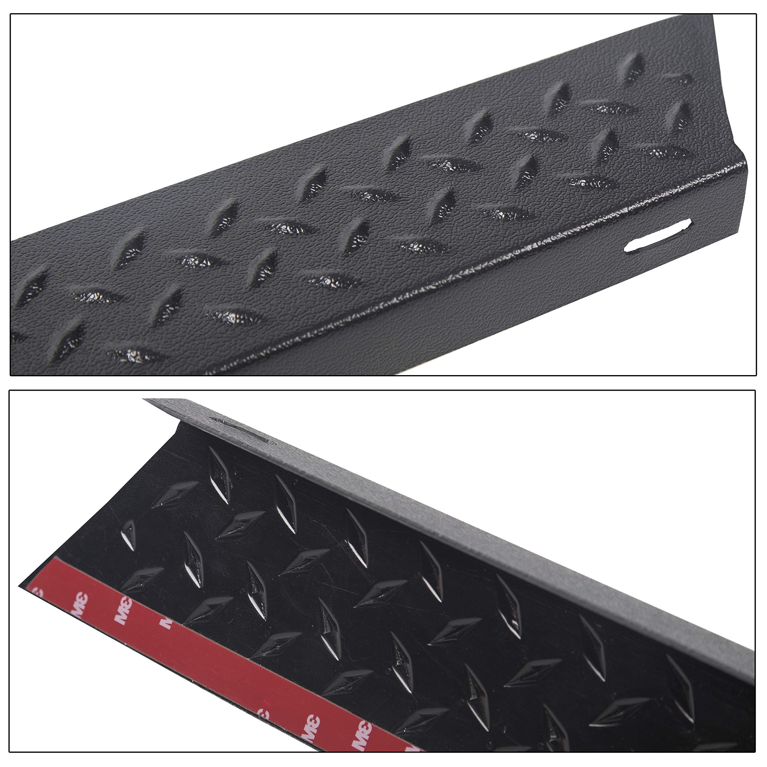 ECOTRIC Side Body Armor Rocker Panel for 1997-2006 Jeep TJ Wrangler | Replacement for 11650.05 | Diamond Plate Kit | Off-Road Protection & Style Upgrade