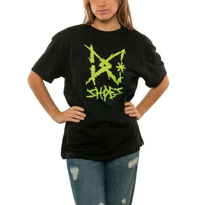 DC Comics Oversized Black Rocker T-Shirt - Men's Graphic Tee for Casual Wear, Concerts & Street Style Fashion