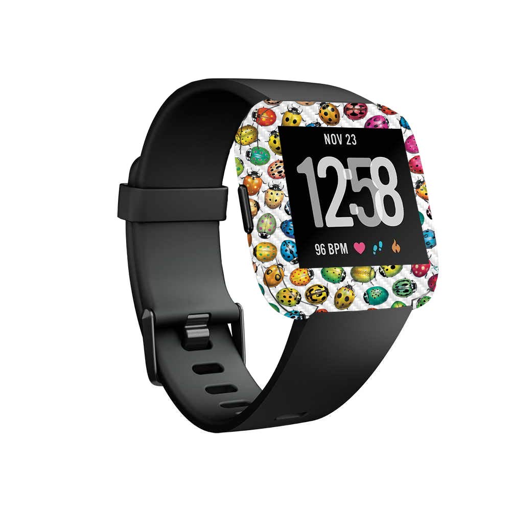 Premium Carbon Fiber Skin for Fitbit Versa - Protective Durable Wrap with Textured Finish | Easy to Apply & Remove | Made in USA | Perfect for Gym, Work & Everyday Wear