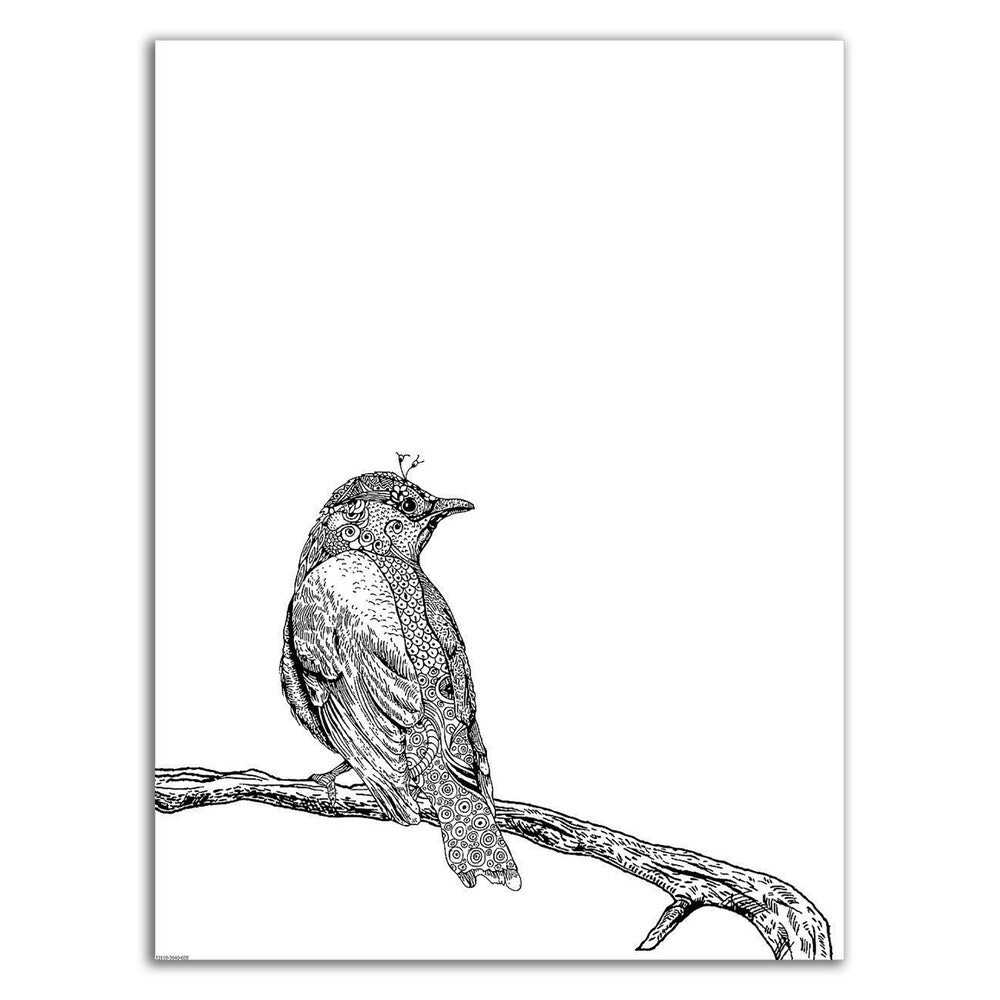 Bird III by GraphINC - Premium Canvas Wall Art Print, Ready to Hang - Perfect for Living Room, Bedroom & Office Decor
