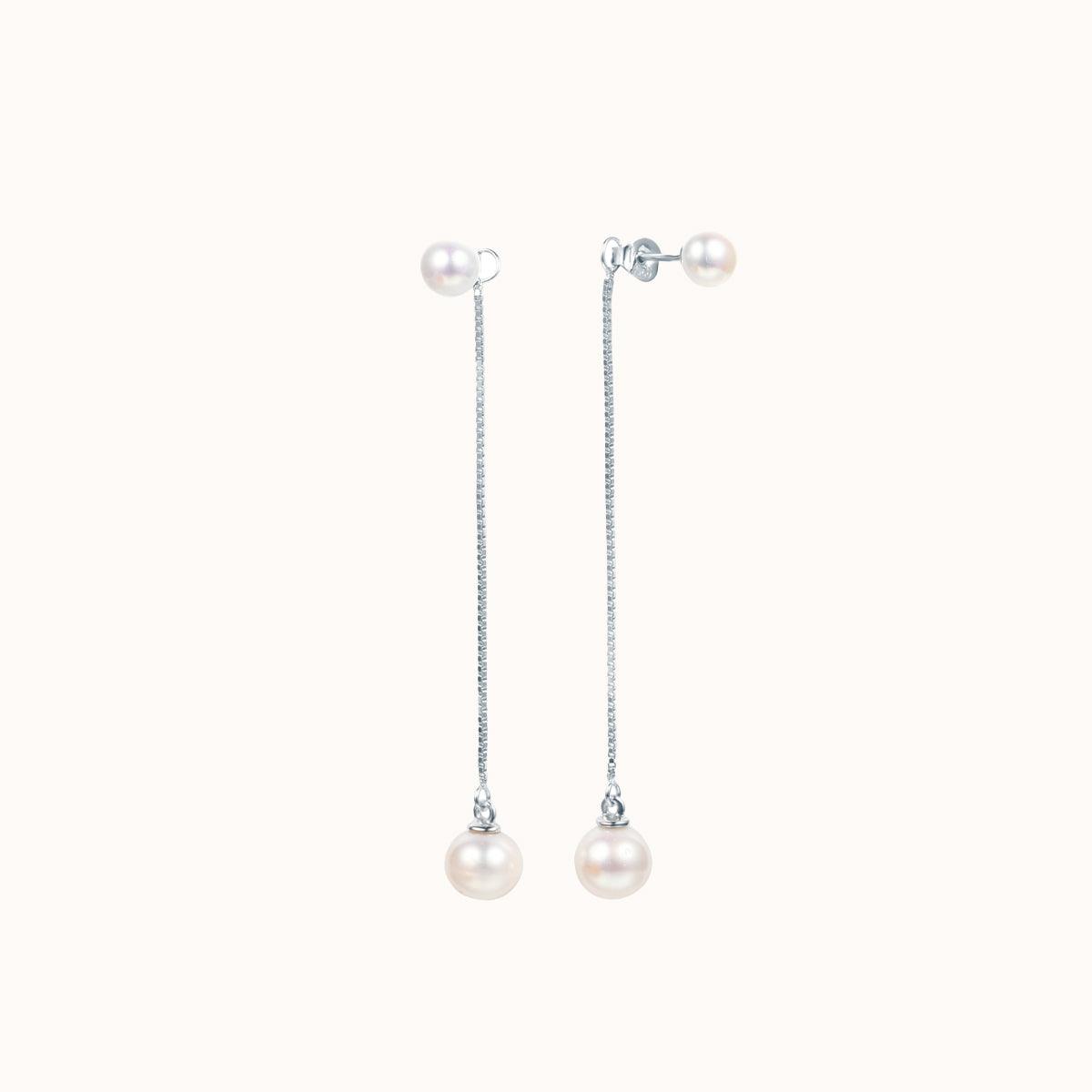 Elegant Pearl Drop Earrings for Women - Handmade Dangle Jewelry for Wedding, Party & Everyday Wear