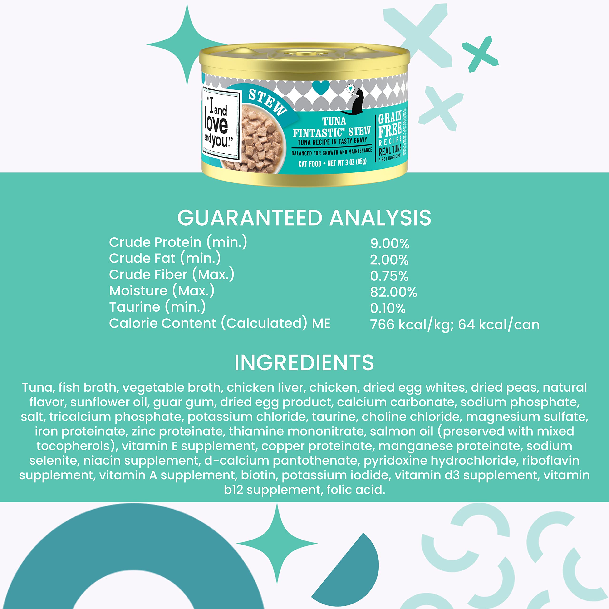 Premium Grain-Free Wet Cat Food - Tuna Fintastic Stew Recipe, No Fillers, 3oz Cans (Pack of 24) | High Protein Meal for Adult & Senior Cats | Perfect for Picky Eaters & Weight Management