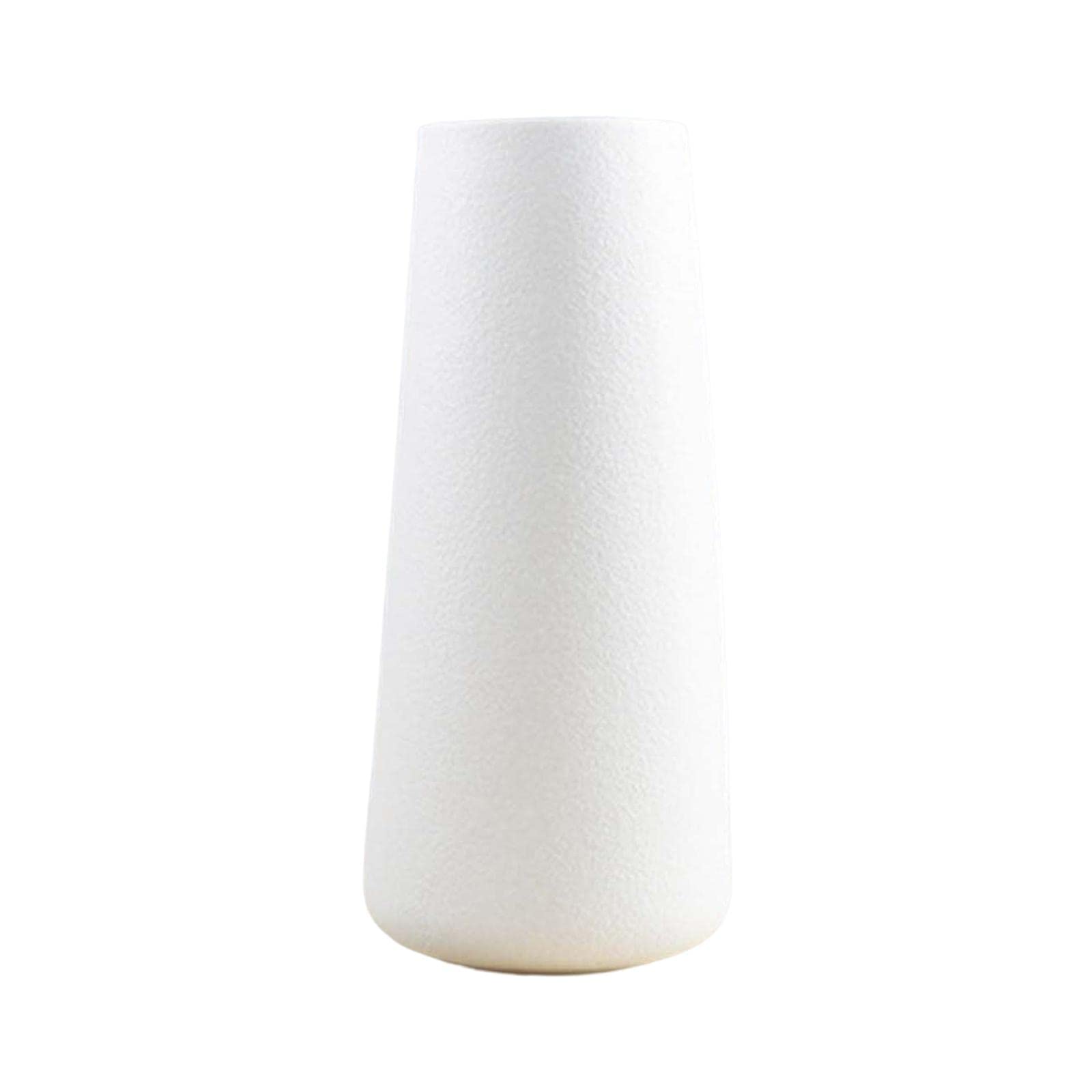 Nordic Style Decorative Vase for Dried Flowers - Minimalist White Ceramic Vase for Home Decor, Living Room, Cabinet & Shelf Display | Perfect for Farmhouse, Boho & Scandinavian Interior Design