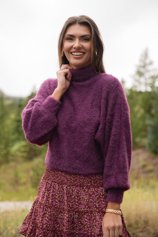 Beyond Me Women's Soft Fuzzy Turtleneck Sweater - Cozy Winter Pullover for Casual Outfits & Holiday Gatherings
