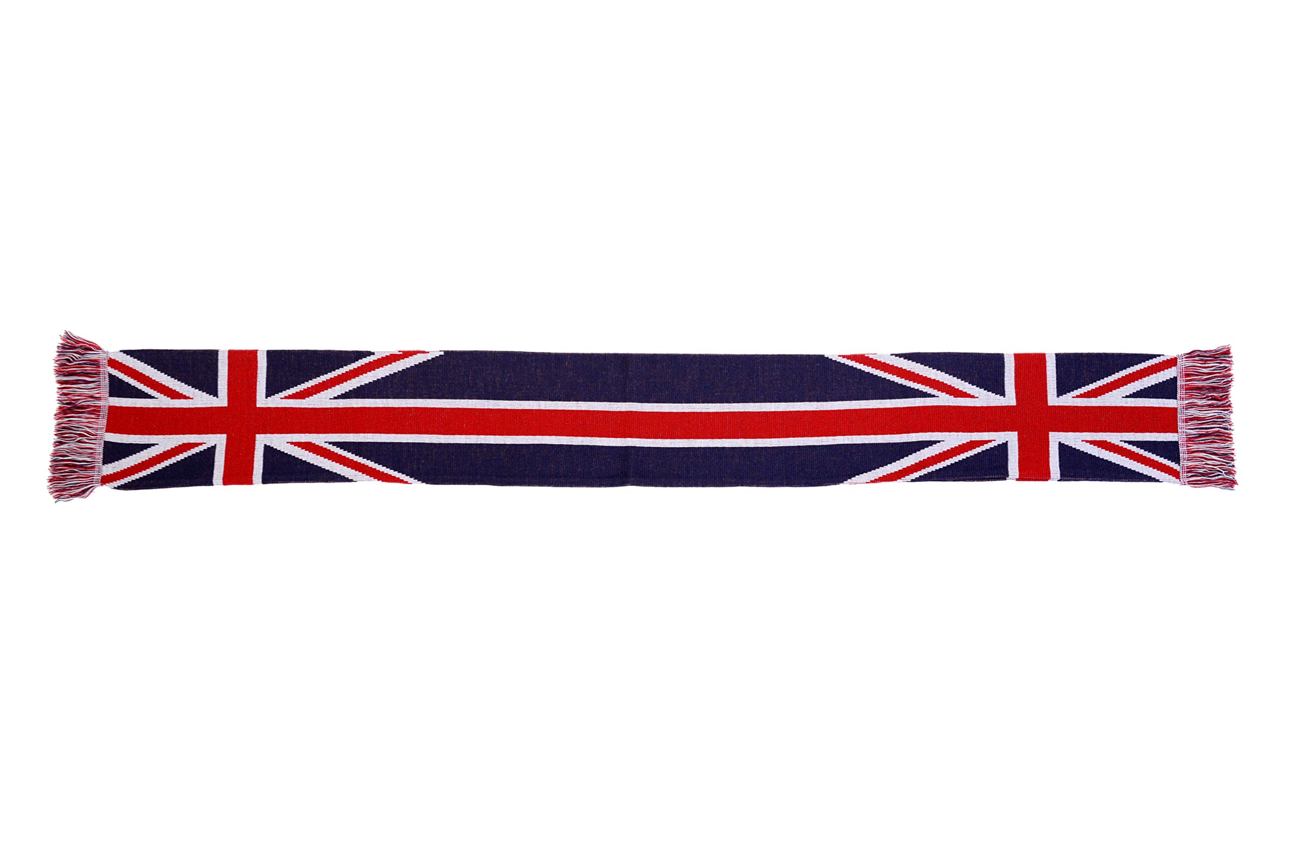 Euroscarves UK Union Jack British Flag Knit Scarf - Warm Winter Fashion Accessory for Men & Women, Perfect for Football Matches & Outdoor Activities