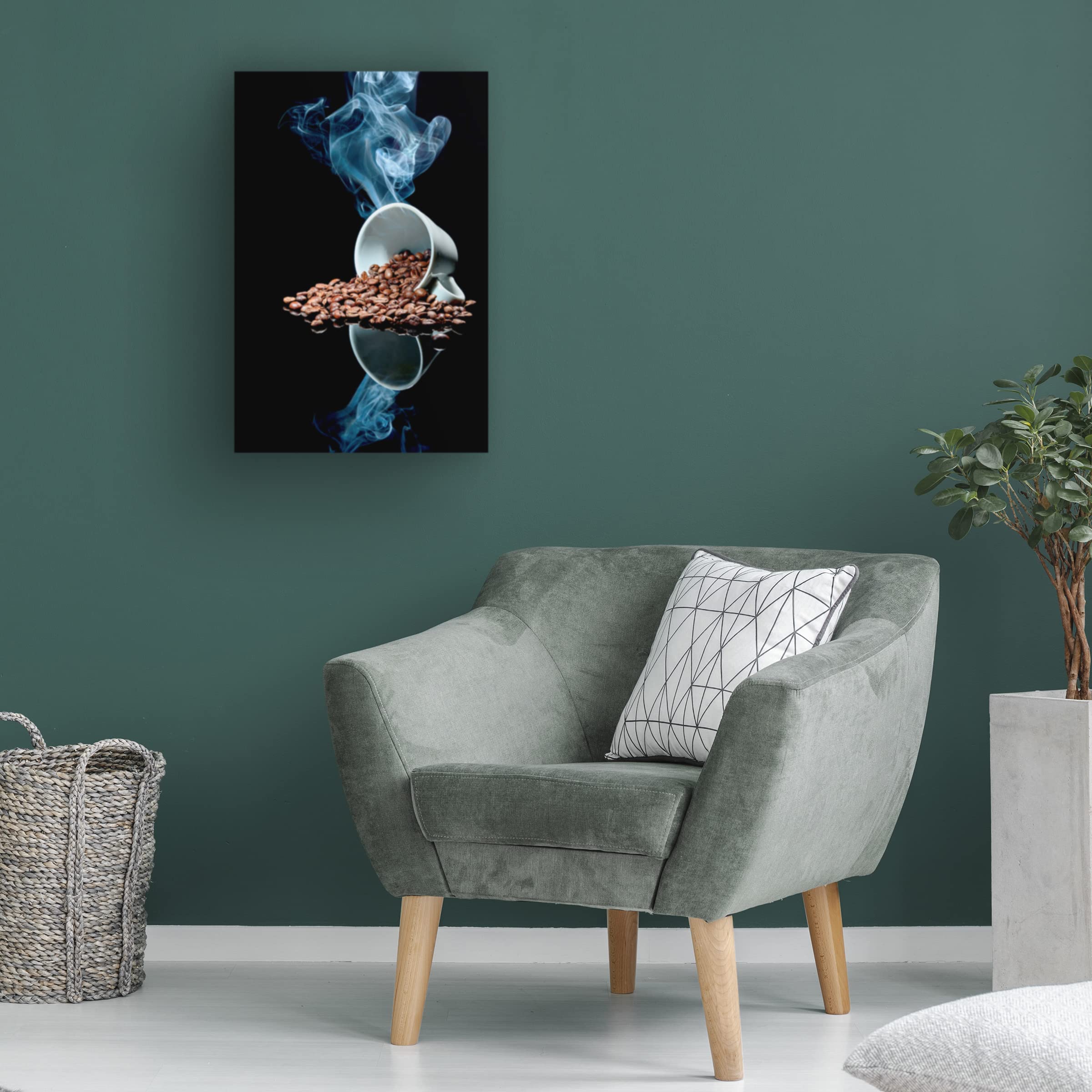 Lucia Gamez 'A Cup Of Coffee' Canvas Wall Art Print - Modern Home Decor for Living Room, Bedroom & Office - Handmade Painting for Coffee Lovers & Art Collectors