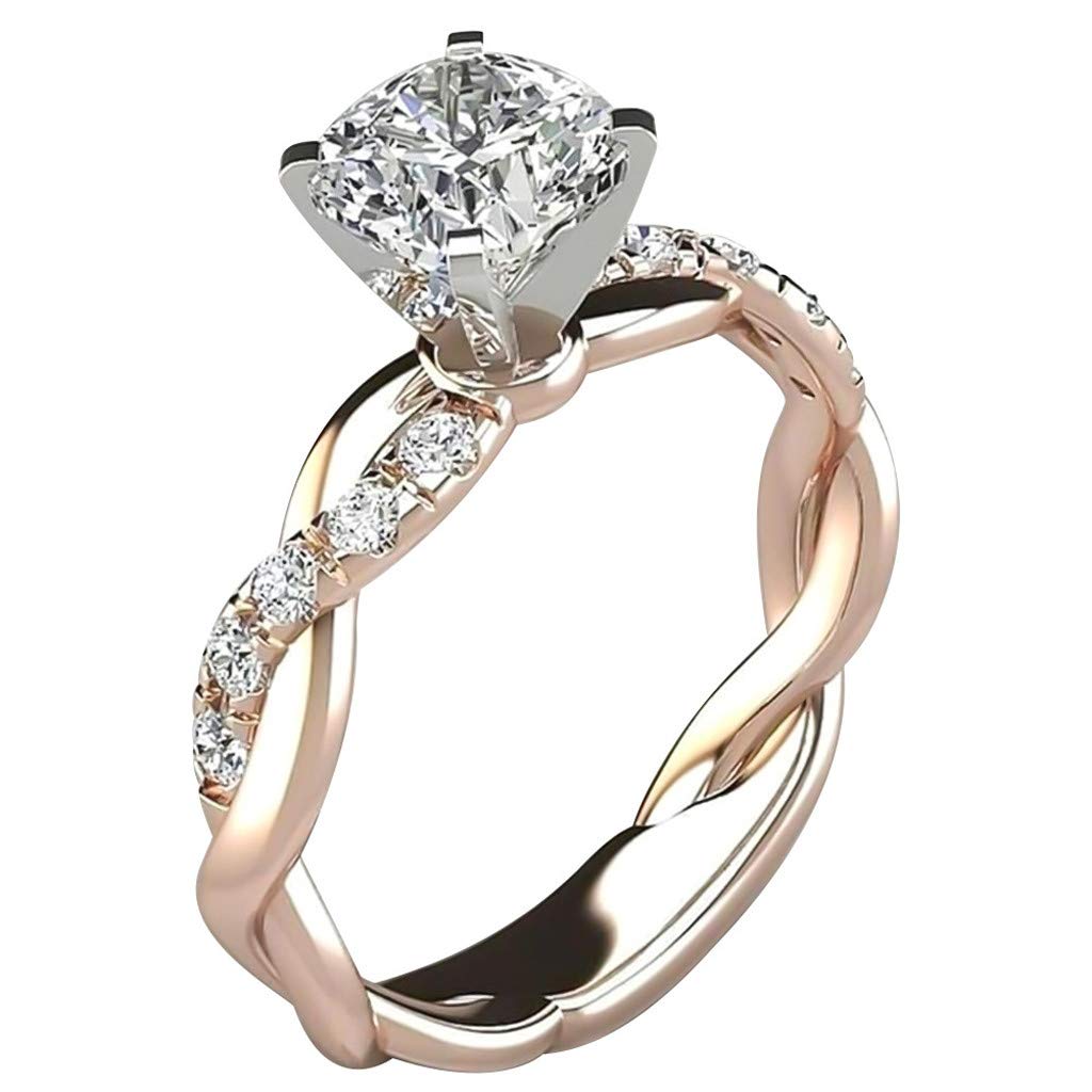 OMGYST Platinum Plated Cubic Zirconia Solitaire Engagement Ring for Women - 925 Sterling Silver Bridal Jewelry Gift Set for Bride, Bridesmaid, Valentine's Day, Anniversary & Birthday - Perfect for Weddings, Proposals & Special Occasions