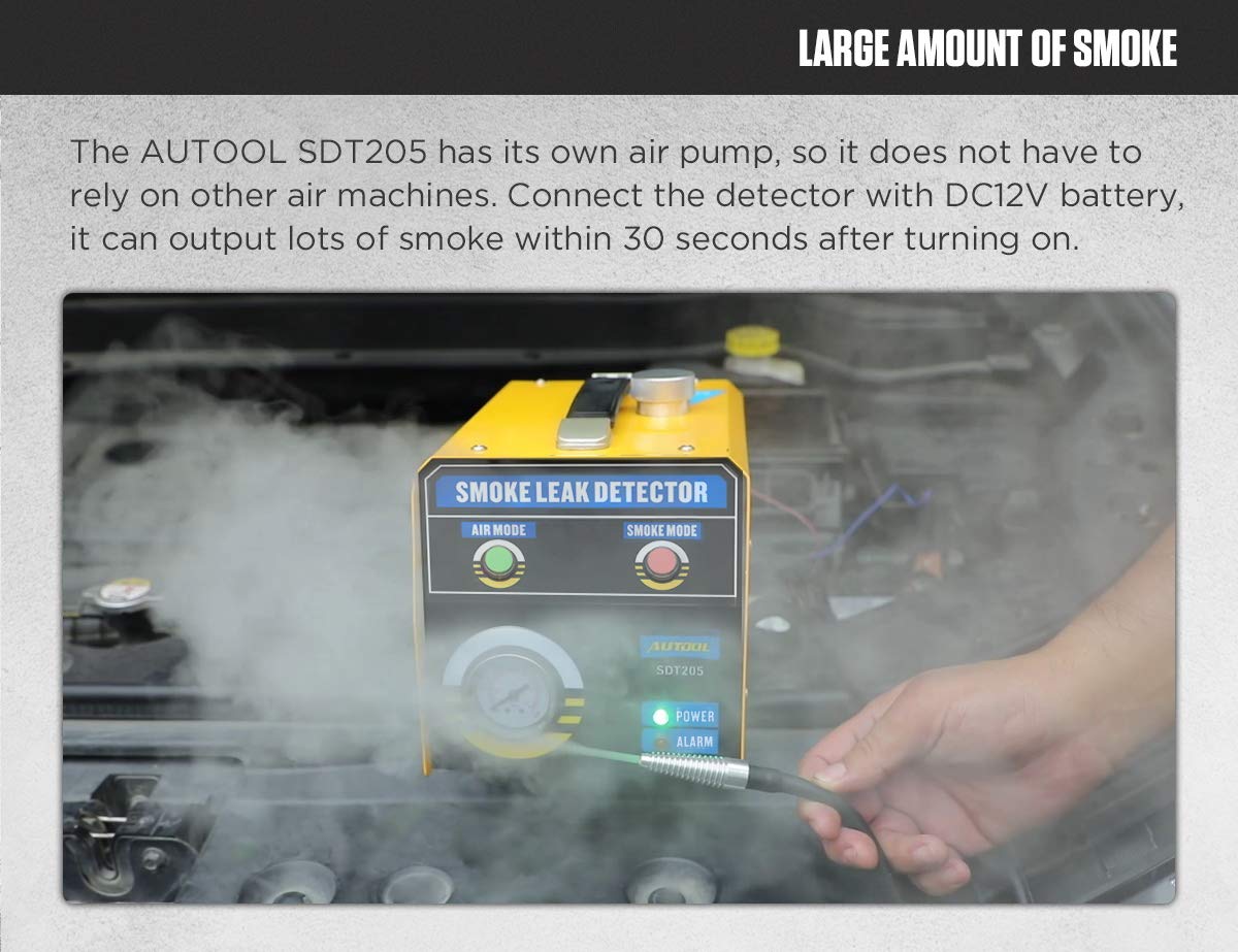 Automotive Smoke Leak Detector - 2 Mode Fuel System Diagnostic Tester for EVAP & Pipe Leak Detection | 12V Vehicle Compatible | Perfect for Mechanics & DIY Car Repairs