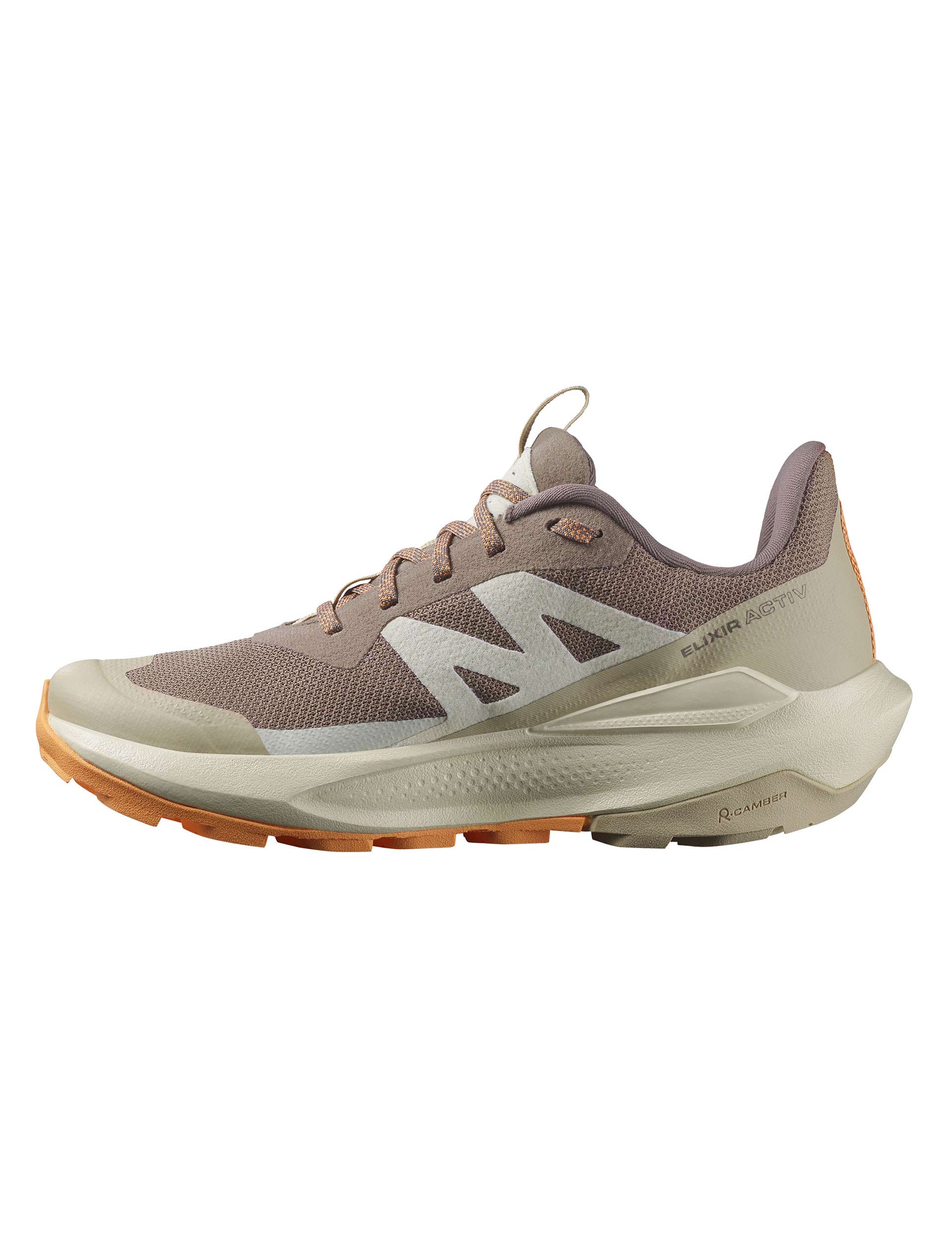 Elixir Activ Gore-Tex Hiking Shoes - Falcon/White Pepper/Papaya Colors | Waterproof & Breathable for Outdoor Adventures