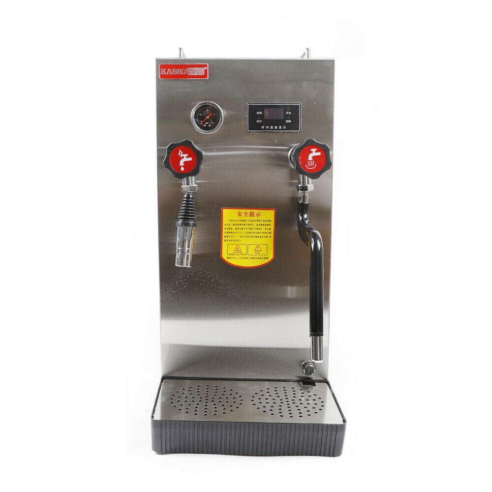 2500W 8L /2.1 Gal Commercial Stainless Steel Milk Frother for Espresso, Coffee, Tea - Perfect for Coffee Shops, Dessert Cafes & Hotels (US Stock) | Fast Milk Frothing & Steaming for Lattes, Cappuccinos & Hot Chocolate
