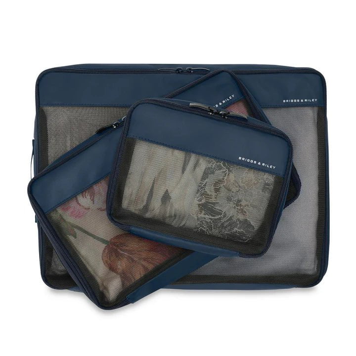 Briggs & Riley Travel Essentials Check In Packing Cube Set - 3-Piece Luggage Organizers for Suitcases | Perfect for Business Trips, Vacations & Weekend Getaways