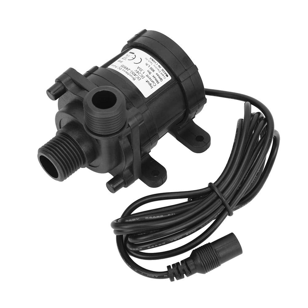 TOPINCN - 24V DC Gear Water Pump, 800L/H High Flow Brushless Mini Water Pump, Ultra Quiet for Aquarium Fountains, Fish Tanks, Hydroponics & Outdoor Water Features