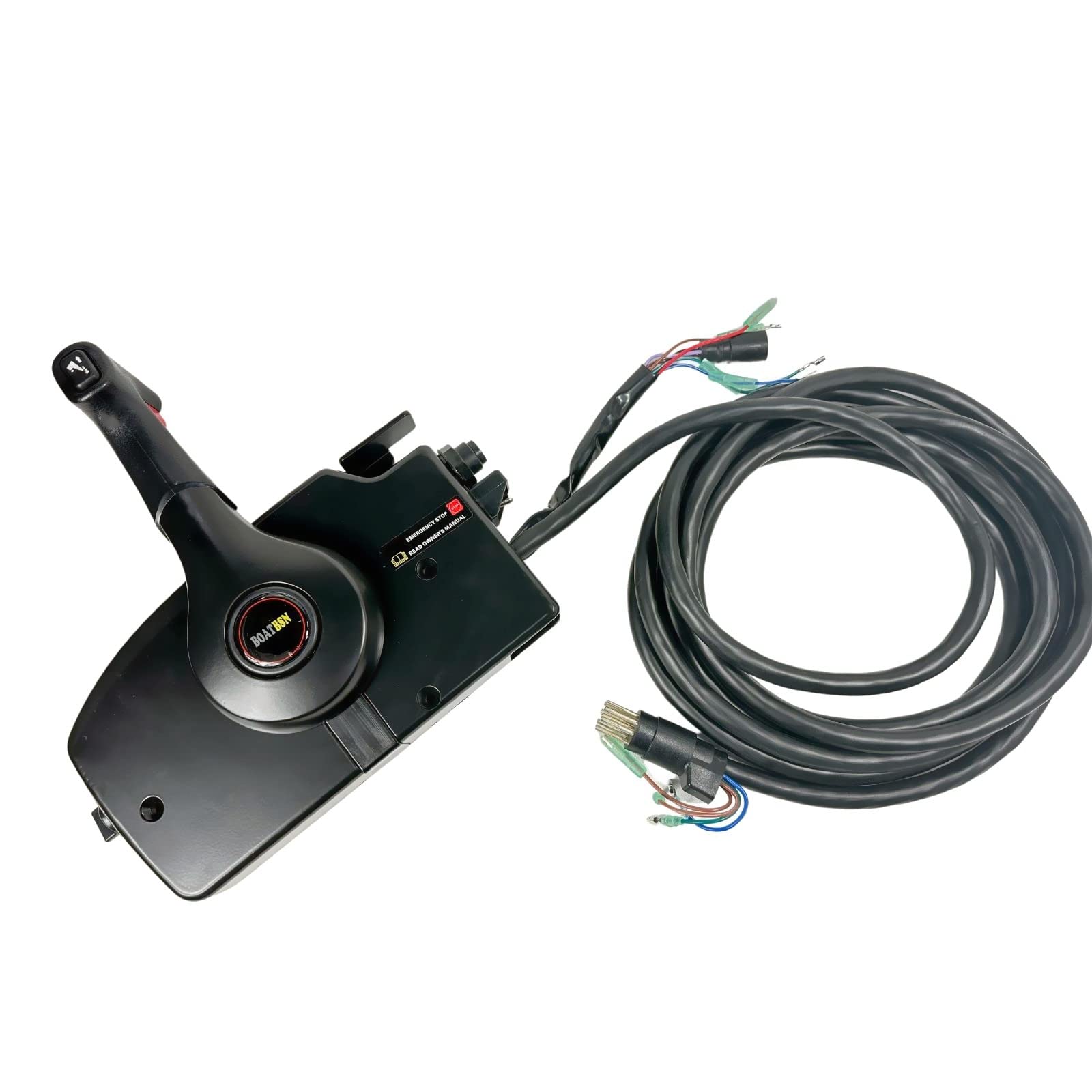 Mercury Outboard Engine 8PIN Side Mounted Control Box with TRIM SWITCH PULL TO OPEN - 881170A20 Replacement Part with 20FT Harness for Marine Boating and Watercraft Control Systems