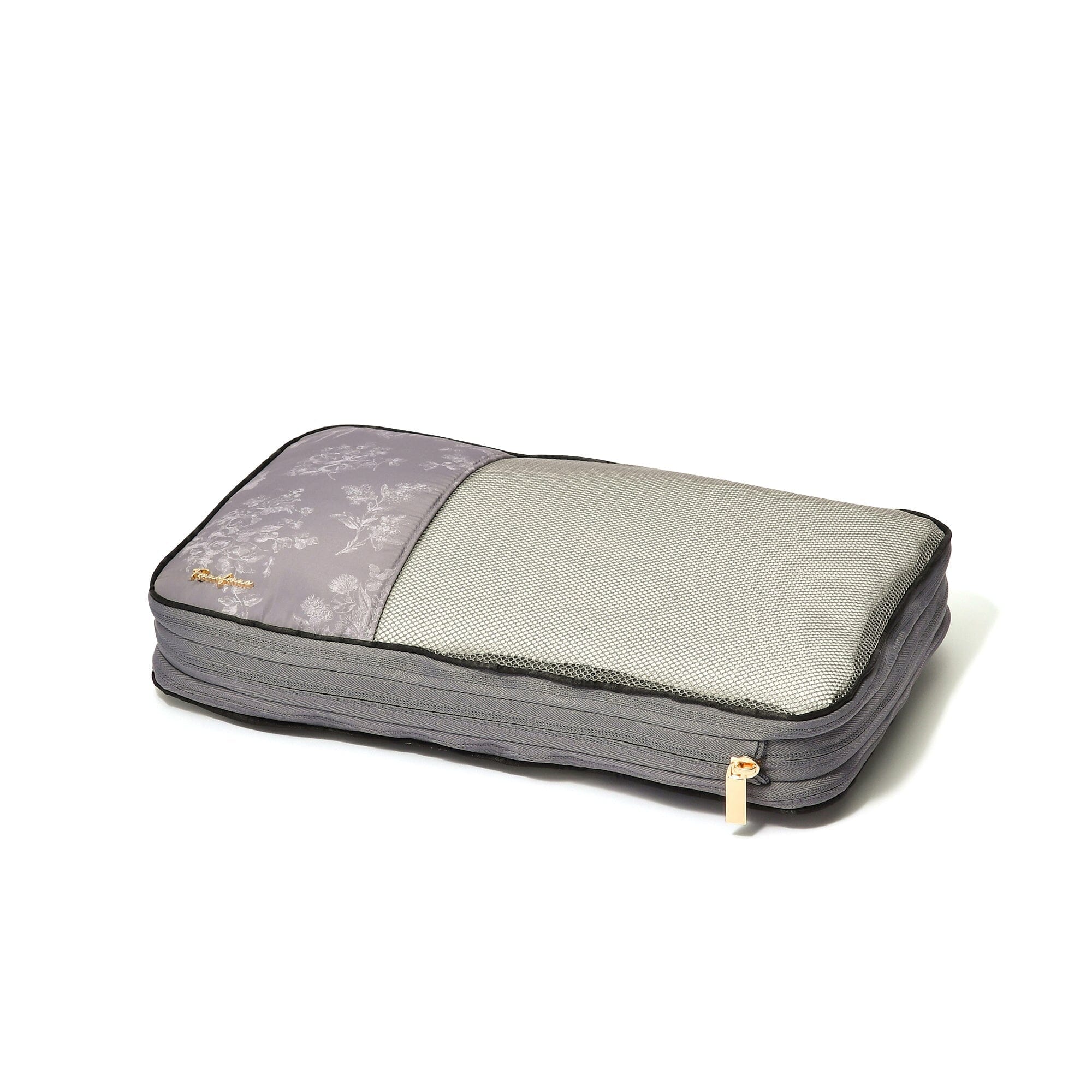 Classic Flower Compression Organizer - Small Dark Grey Storage Box for Jewelry, Makeup & Accessories | Perfect for Travel, Home & Office Organization