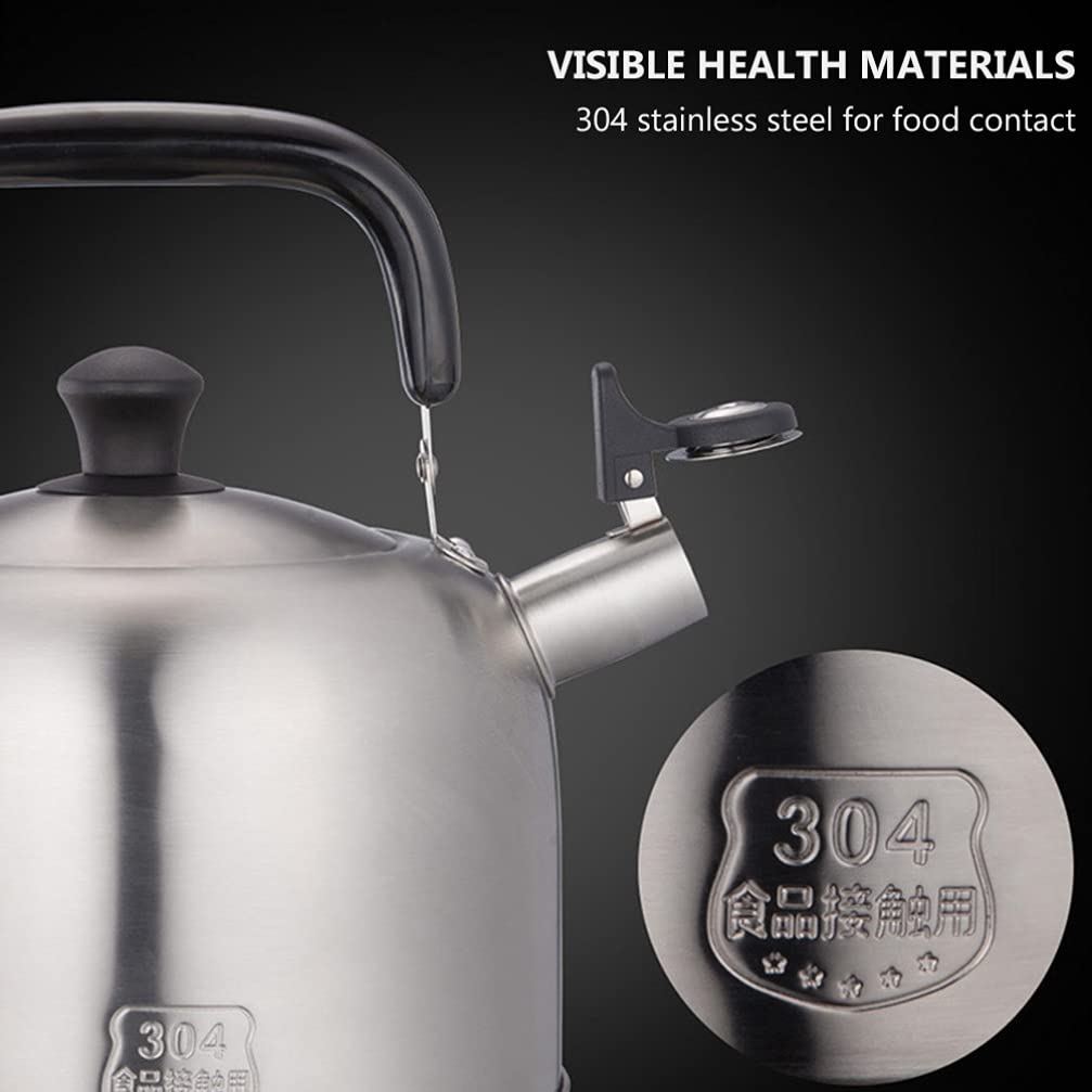 1pc Stainless Steel Whistling Tea Kettle - Portable & Durable for Home, Camping, Office - Perfect for Boiling Water, Making Tea, Coffee & Hot Beverages