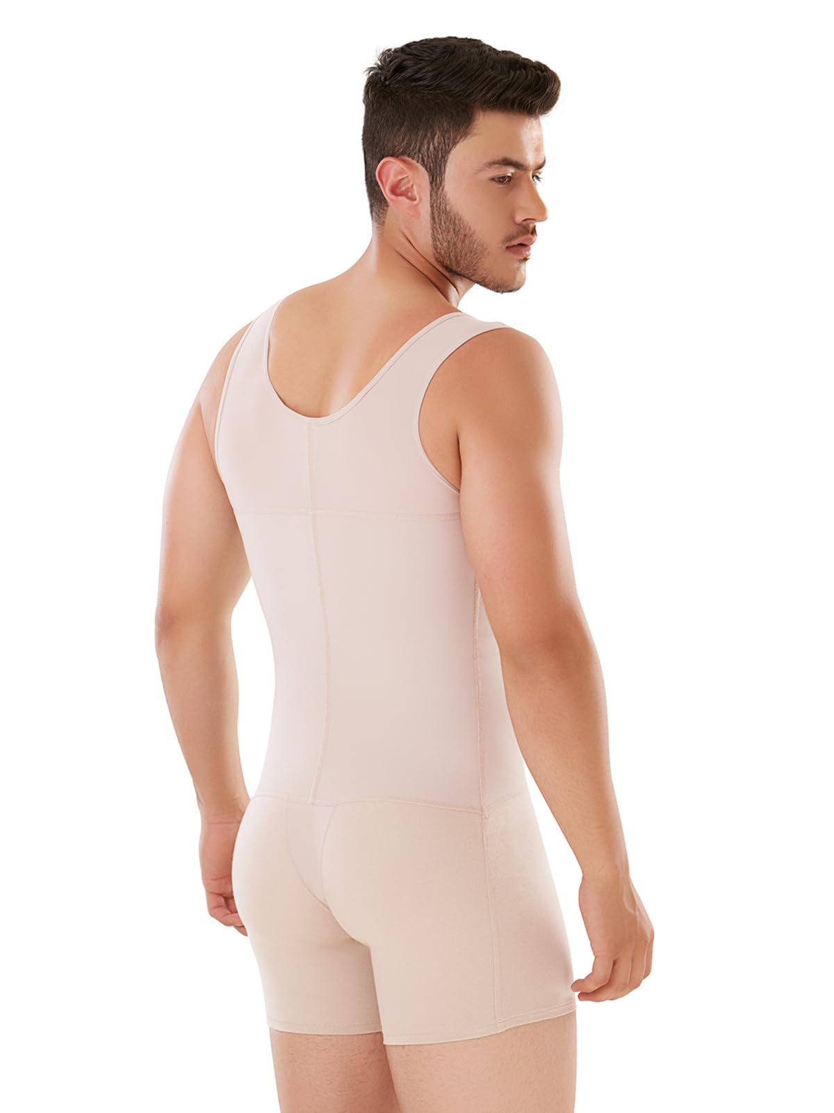 SHAPE CONCEPT Men's Shapewear 361 - Colombian Faja for Men with Hook Closure | Stomach Compression Girdle & Abdominal Control | Slimming Underwear for Workout, Post-Surgery & Everyday Wear
