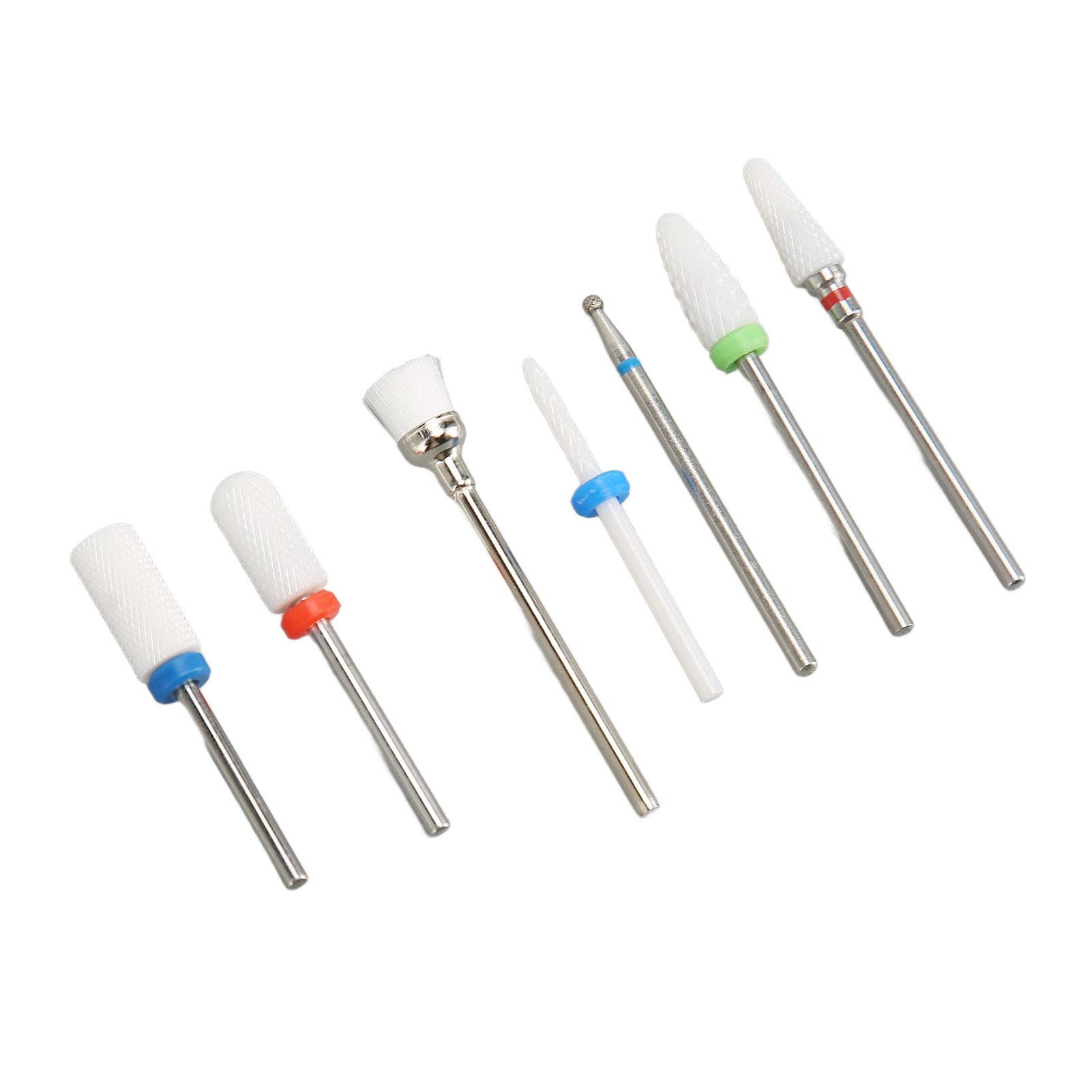 Professional 7Pcs Nail Drill Bit Set - Universal CW/CCW Nail File Bits for Home & Salon Manicure & Pedicure - Perfect for Acrylic, Gel, and Natural Nails