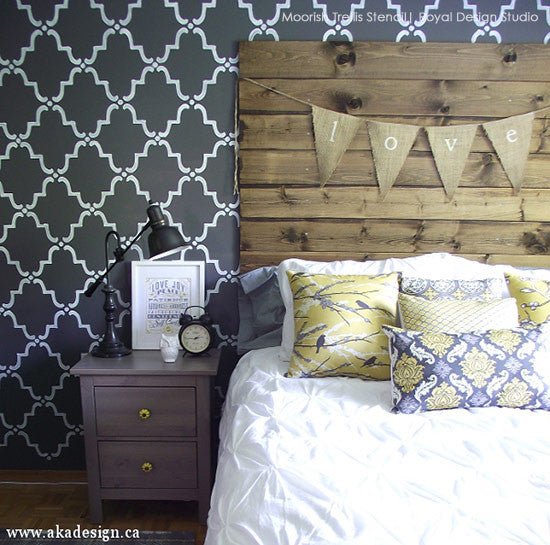 Moorish Trellis Wall Stencil - Reusable DIY Painting Template for Home Decor, Geometric Wall Art, Furniture Makeover - Perfect for Bedroom, Living Room, Nursery & Accent Walls