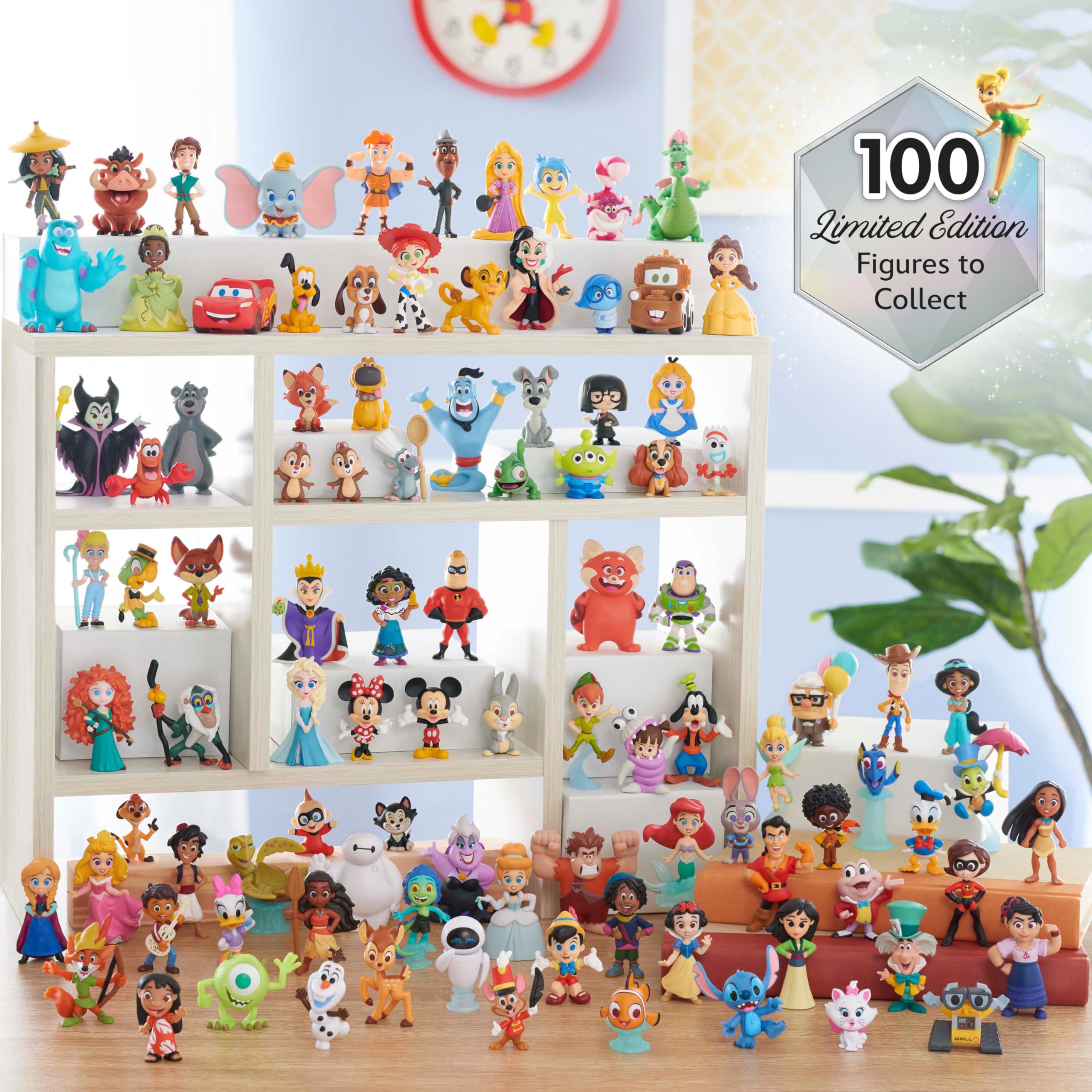 Disney 100 Years of Wonder Limited Edition 8-Piece Figure Set - Collectible Character Toys for Kids Ages 3+ by Just Play - Perfect for Birthday Gifts, Disney Fans & Playtime Fun
