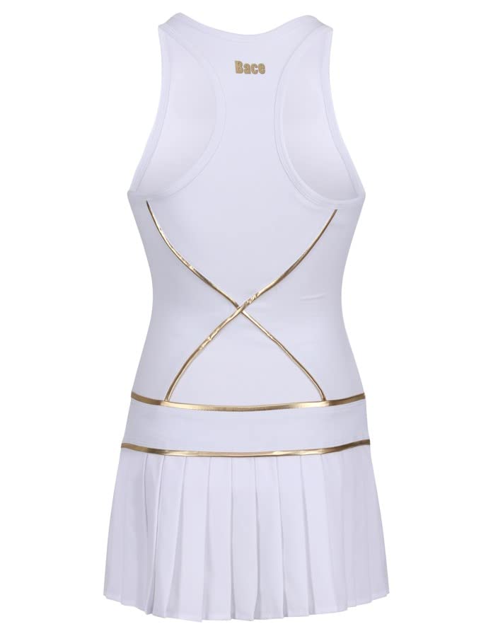 Girls White & Black Pleated Tennis Dress - Stylish Golf & Tennis Outfit for Girls | Perfect for Tennis Matches, Golf Games & Casual Wear