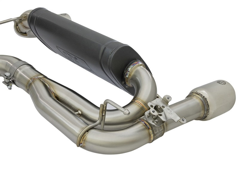 aFe MACHForce XP Stainless Steel Axle Back Exhaust System with Polished Tips for 2016-2017 BMW 340i/iX & 440i/iX L6 3.0L Turbo - Performance Upgrade for Enhanced Sound & Style