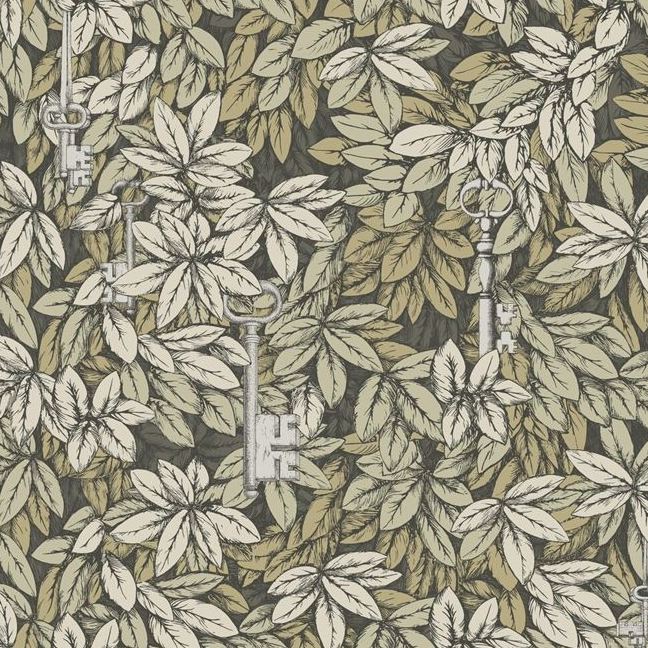 114/9017 | Secret Keys, Gilver & Gold Print Cole & Son Wallpaper - Elegant Home Decor for Living Room & Bedroom