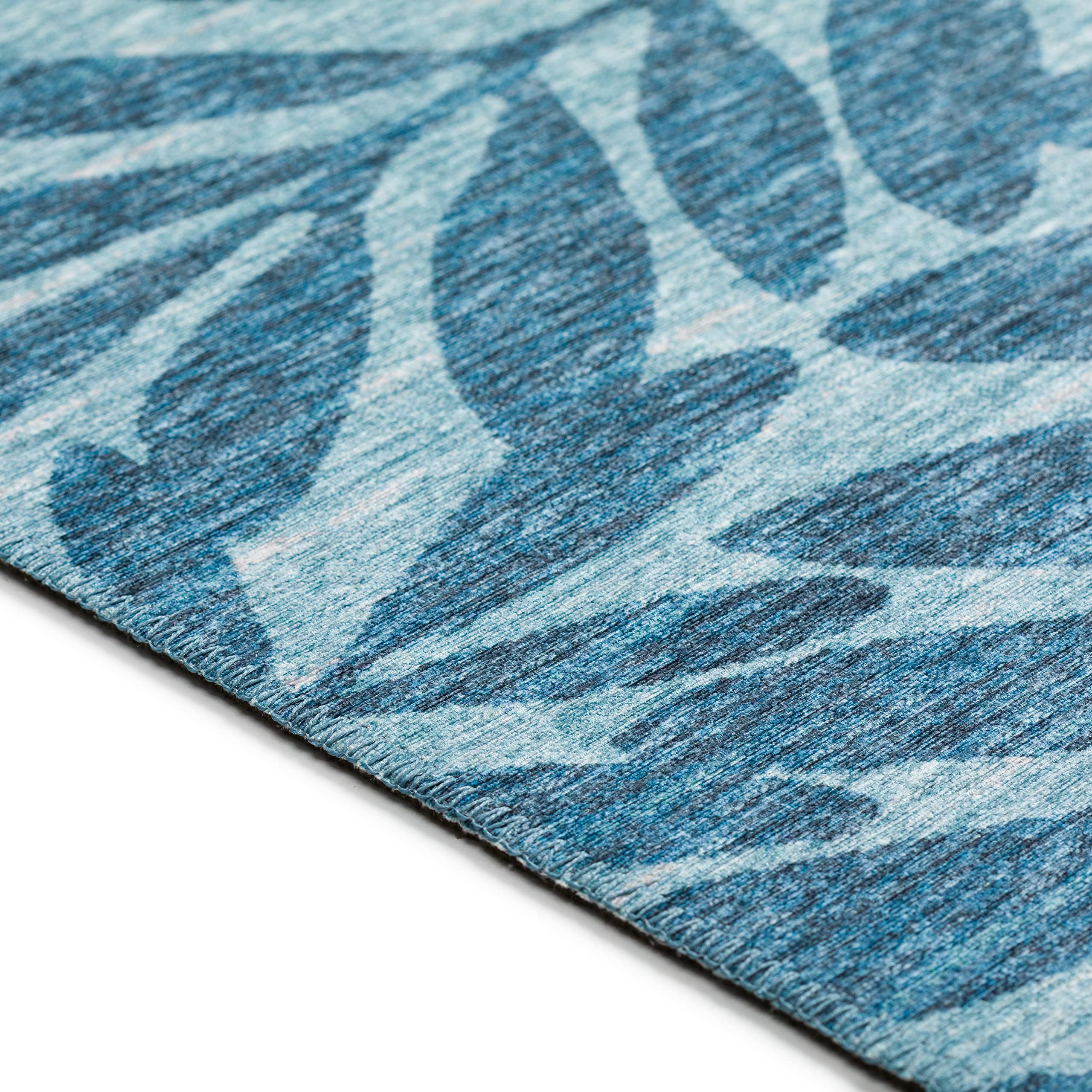 Addison Rugs Yuma AYU35 Blue 8' x 8' Square Area Rug - Soft Plush Carpet for Living Room, Bedroom, Dining Room & Home Decor