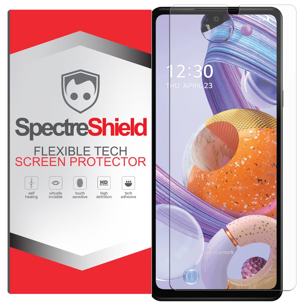 Spectre Shield Flexible TPU Screen Protector for LG Stylo 6 - Case Friendly, Full Coverage, Clear Film - Perfect for Everyday Use, Work & Travel Protection