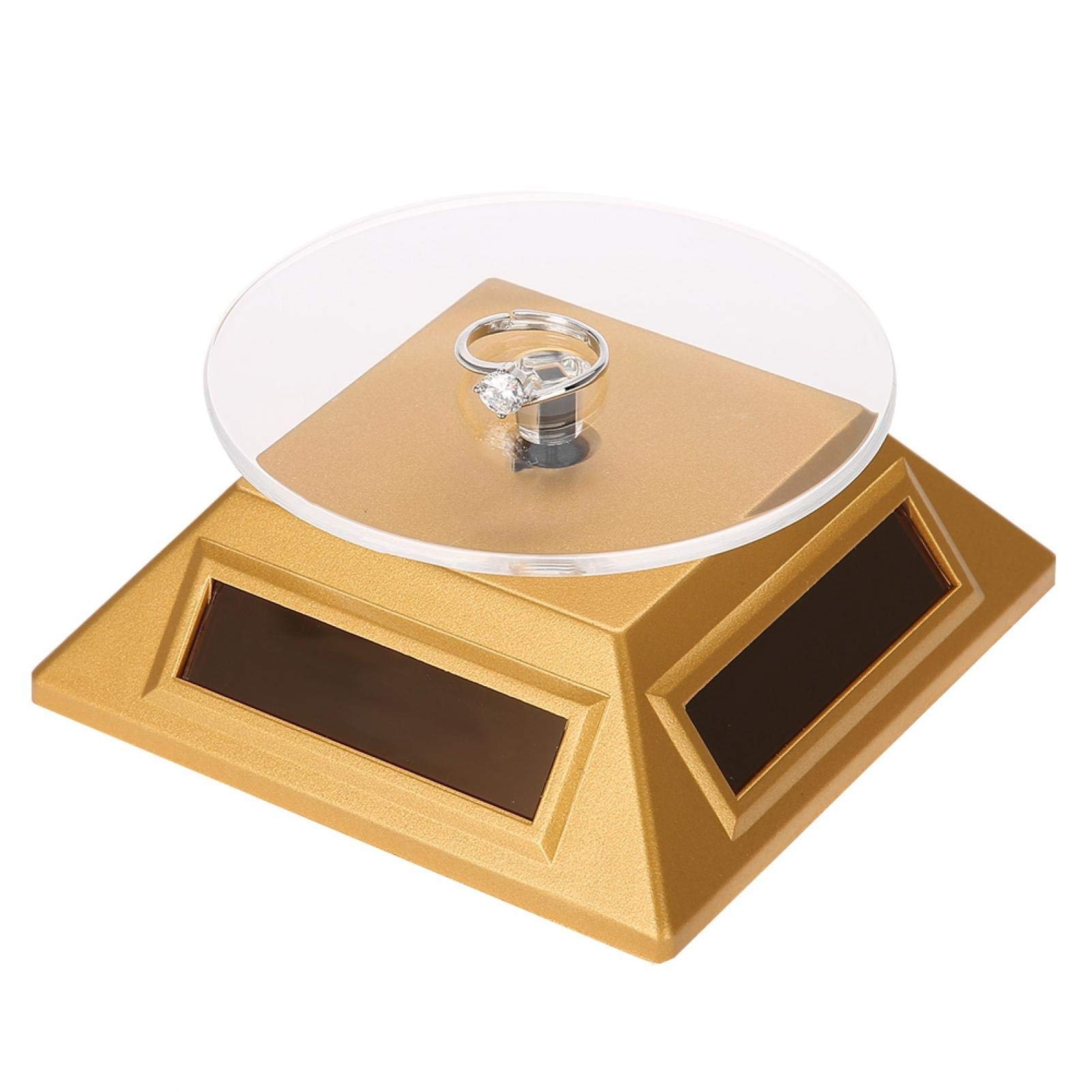 360° Rotating Jewelry Display Stand - Gold Jewelry Showcase for Necklaces, Rings & Earrings | Energy Saving Eco-Friendly Rotating Stand for Jewelry Stores, Boutiques & Trade Shows