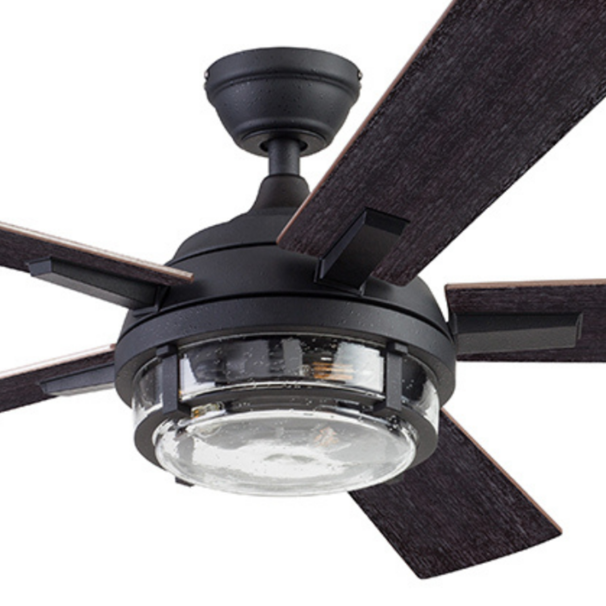 52 Inch Freyr Textured Black Ceiling Fan with Remote Control - Indoor/Outdoor Use for Living Room, Bedroom, Patio & Covered Porch