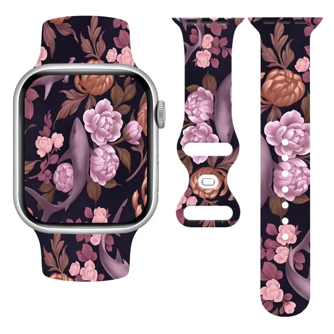 Soft Silicone Watch Band Compatible with Apple Watch 38mm 40mm 41mm - Adjustable Replacement Strap for Series 7/6/5/4/3/2/1/SE - Perfect for Workouts, Daily Wear & Fashion Accessories for Men & Women