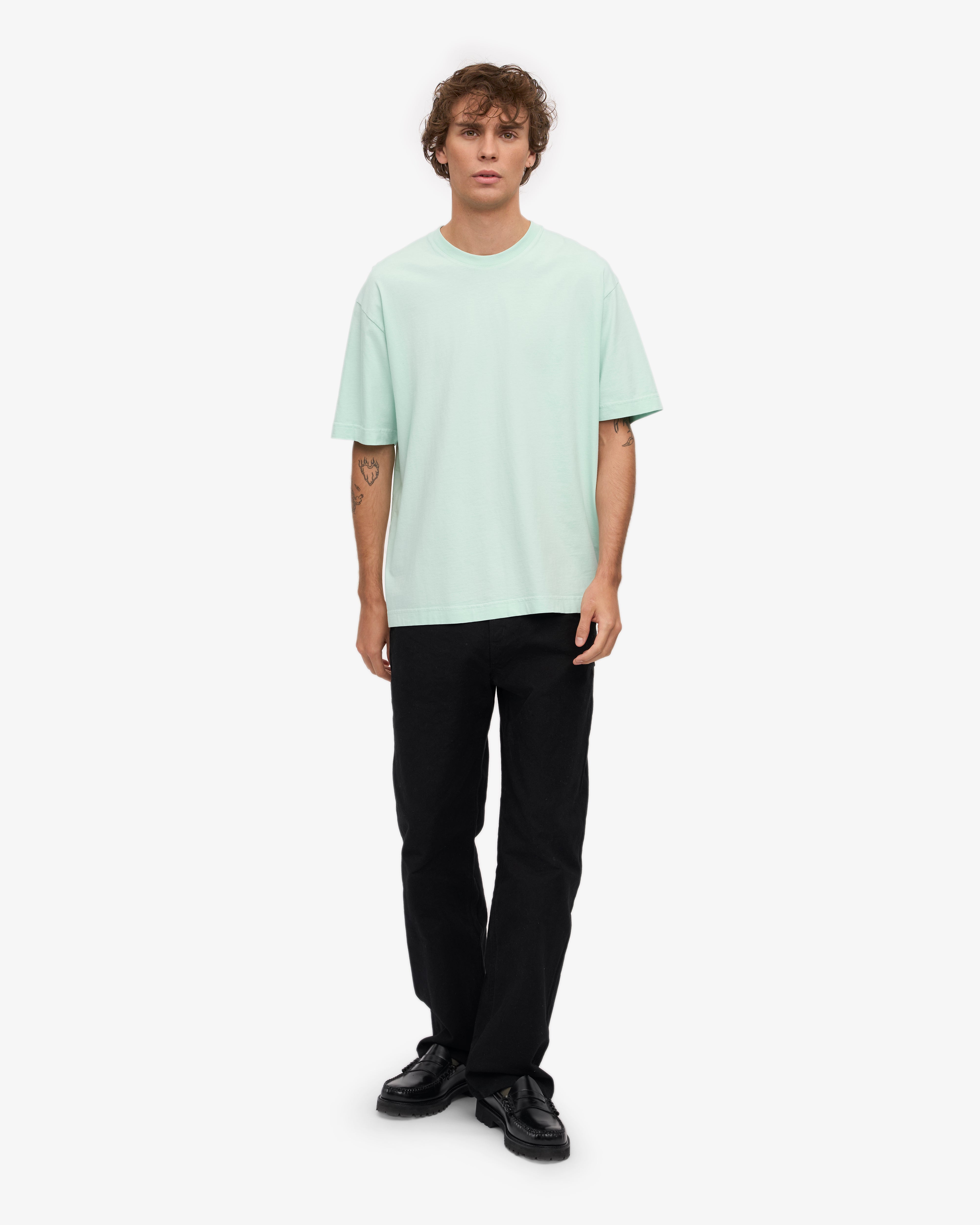 Organic Oversized T-Shirt for Women - Light Aqua - Soft & Comfortable Cotton Tee - Perfect for Casual Wear, Loungewear & Everyday Outfits