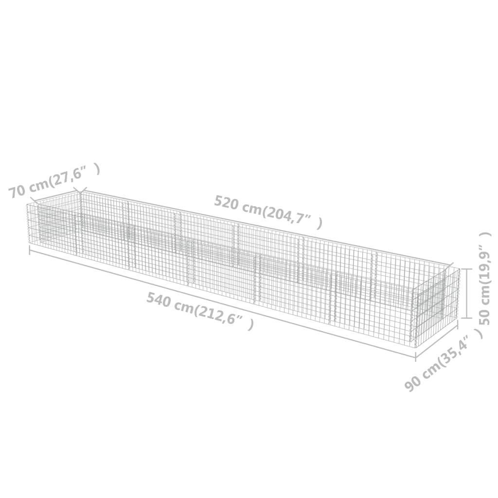Galvanized Steel Gabion Raised Garden Bed 212.6