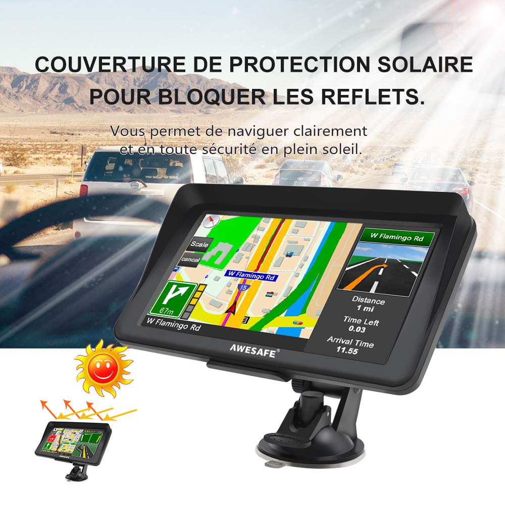 7 Inch Europe52 Car GPS Navigation System - Touch Screen, Bluetooth, Backup Camera - Automatic Maps for Heavy Vehicles & Trucks | Perfect for Long-Distance Trucking & Fleet Management