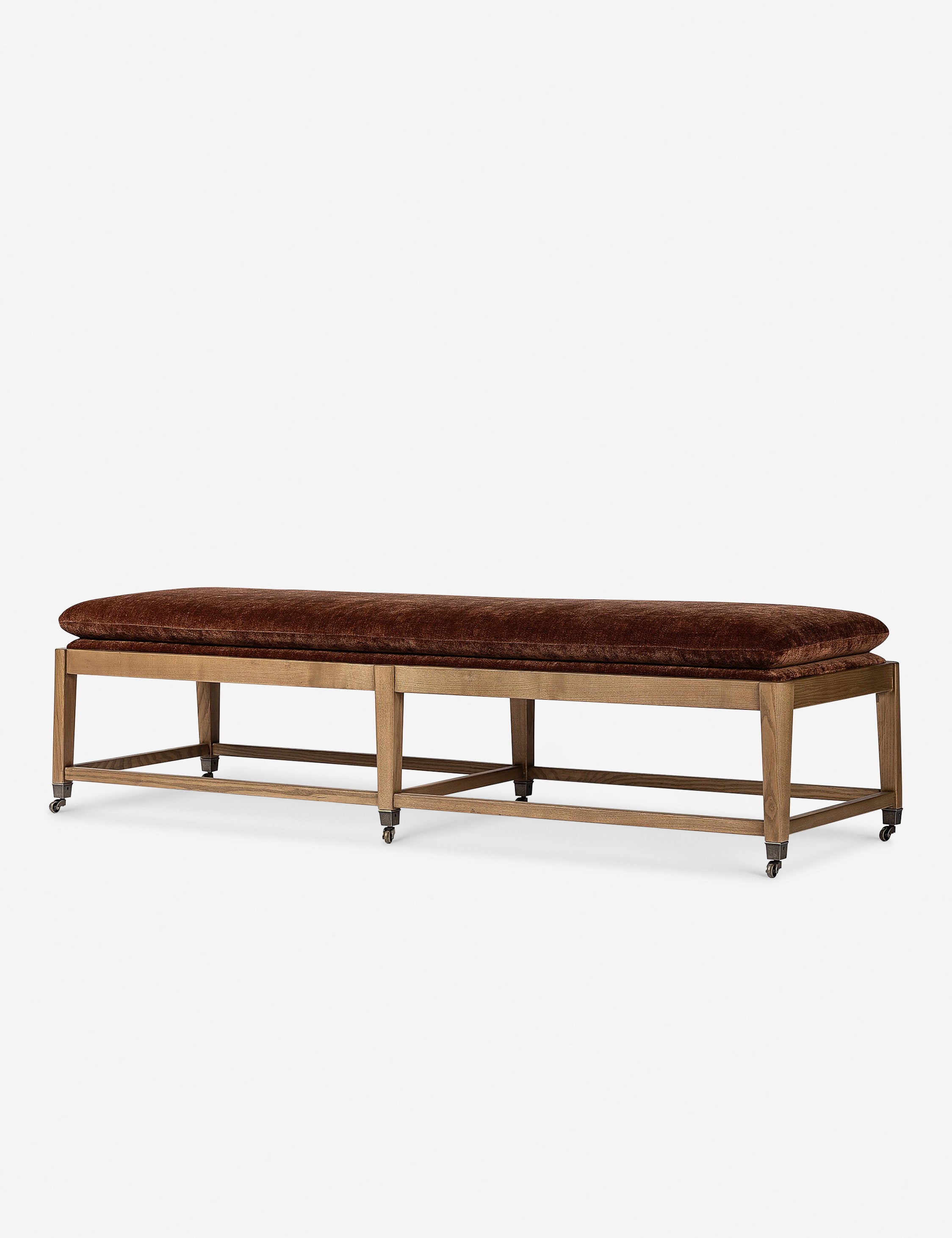 Amber Lewis x Four Hands Eleanor Bench - Mid-Century Modern Wooden Bench for Living Room, Bedroom, or Entryway - Stylish and Functional Home Decor Seating