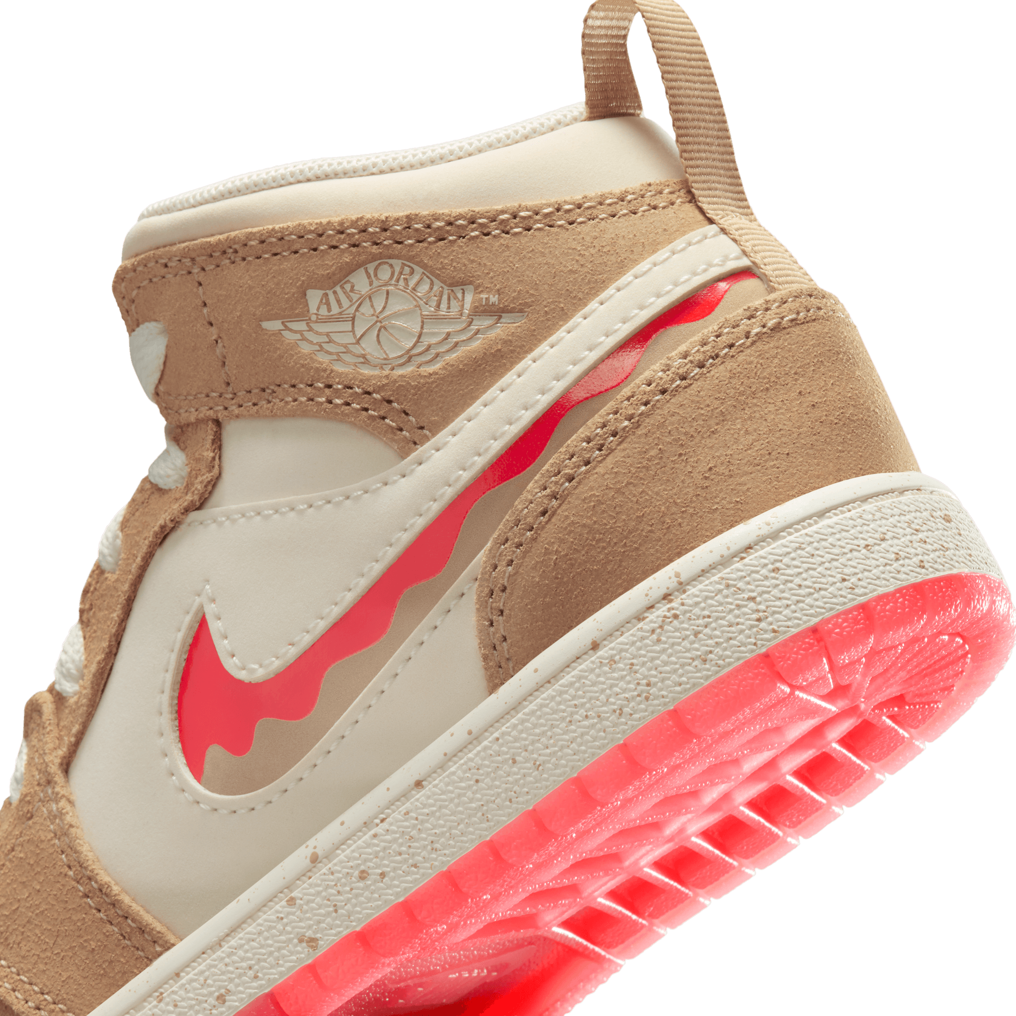 AIR JORDAN 1 MID SE (PS) PEANUT BUTTER & JELLY - Stylish Kids Basketball Shoes for School & Casual Wear - Perfect for Sports, Playground & Everyday Outfits