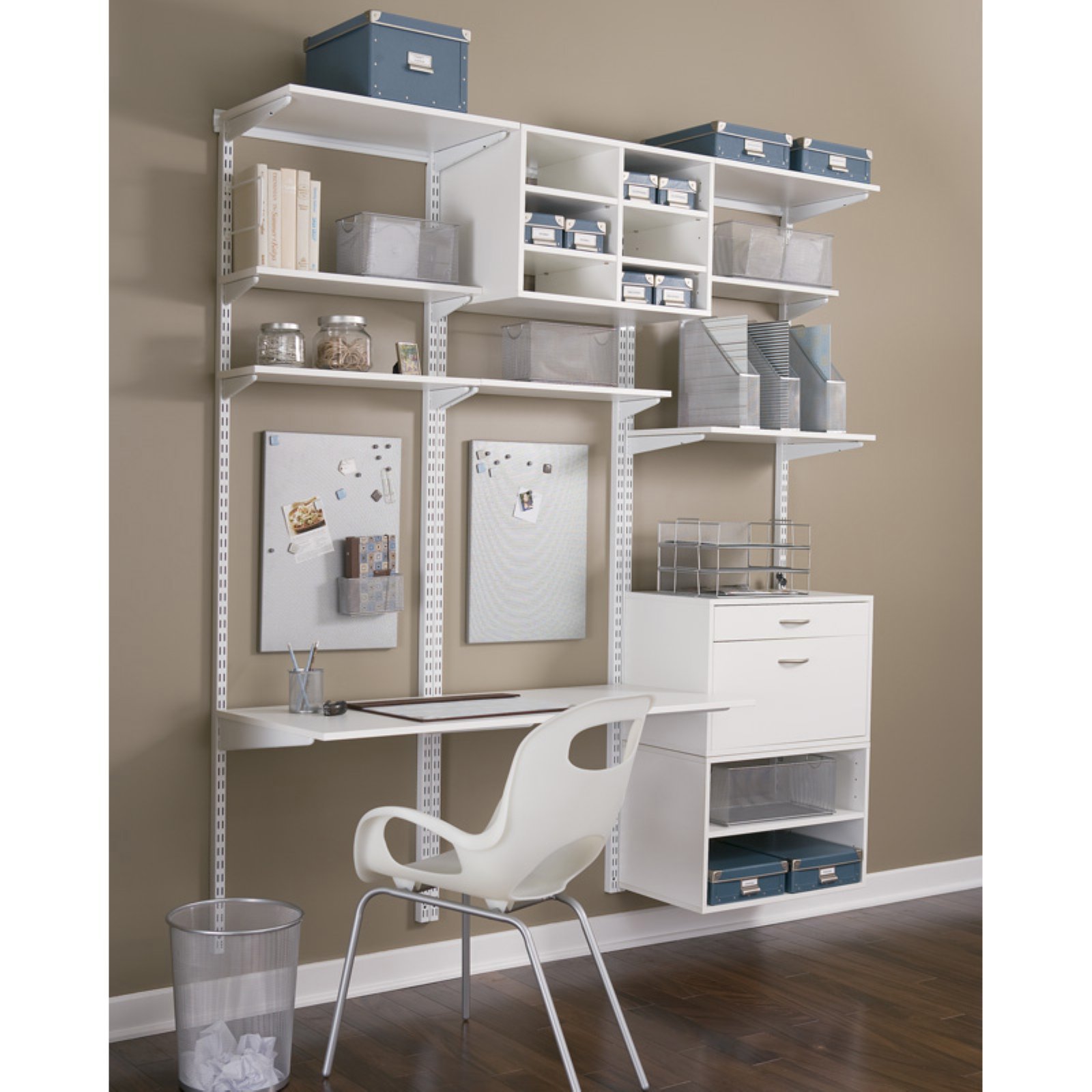 FreedomRail Upright Closet Organizer System - 30 Inch White Closet Rod Support for Walk-in Closets, Bedroom Storage & Custom Wardrobe Organization