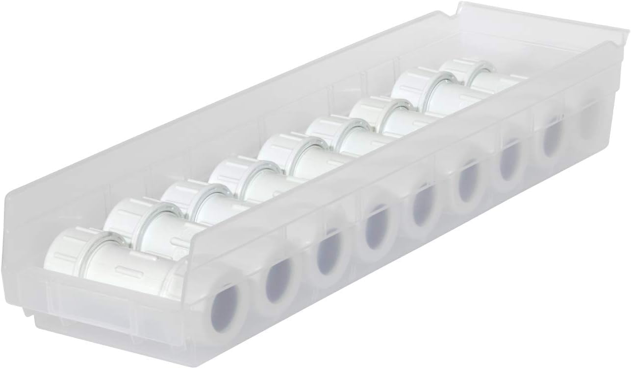 Akro-Mils 30164 Heavy Duty Clear Plastic Storage Bins 6-Pack (24