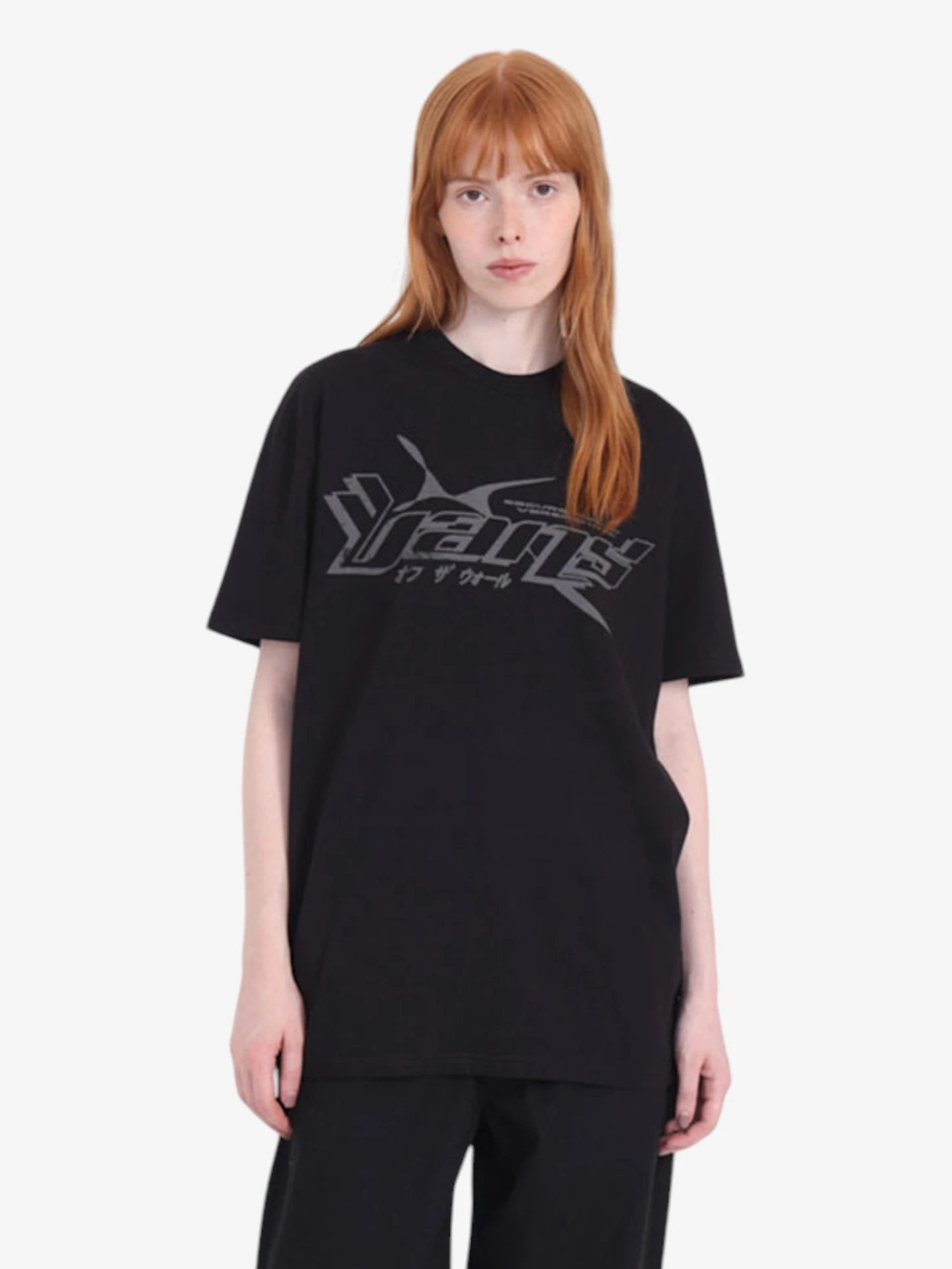 Vans Y2V Oversized Short Sleeve T-Shirt for Men & Women - Black Cotton Streetwear Tee for Casual Wear & Skate Style
