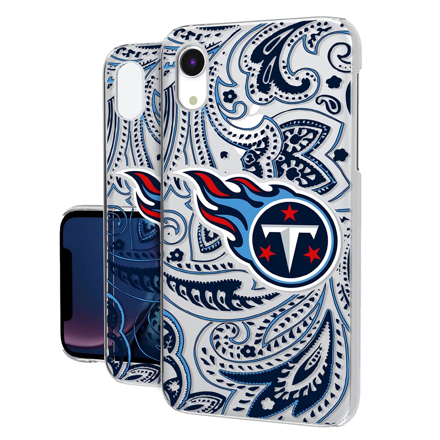 NFL iPhone Clear Paisley Design Phone Case - Stylish Protective Cover for iPhone 14/13/12/11 Pro Max - Perfect for Football Games, Tailgating & Showing Team Spirit