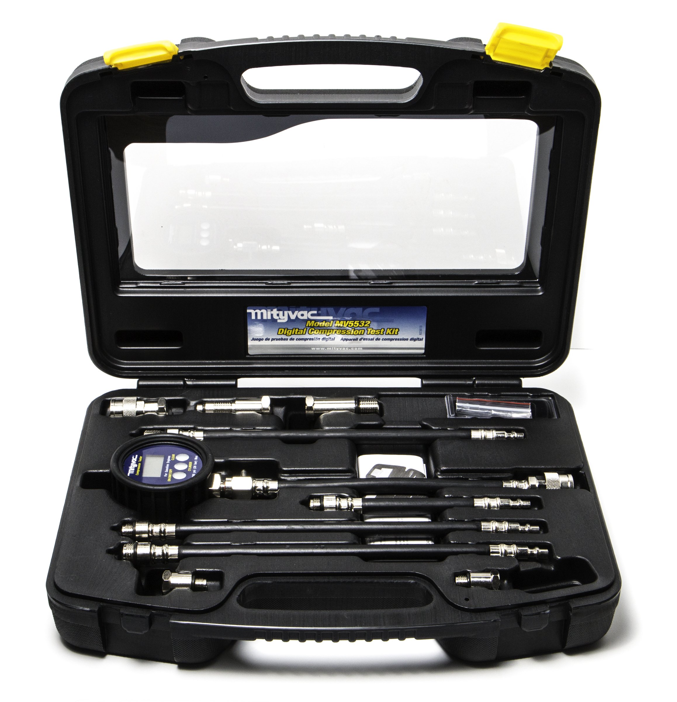Sierra International 18-9900 Digital Universal Compression Tester - Engine Diagnostic Tool for Cars, Trucks & Motorcycles | Accurate Cylinder Pressure Measurement