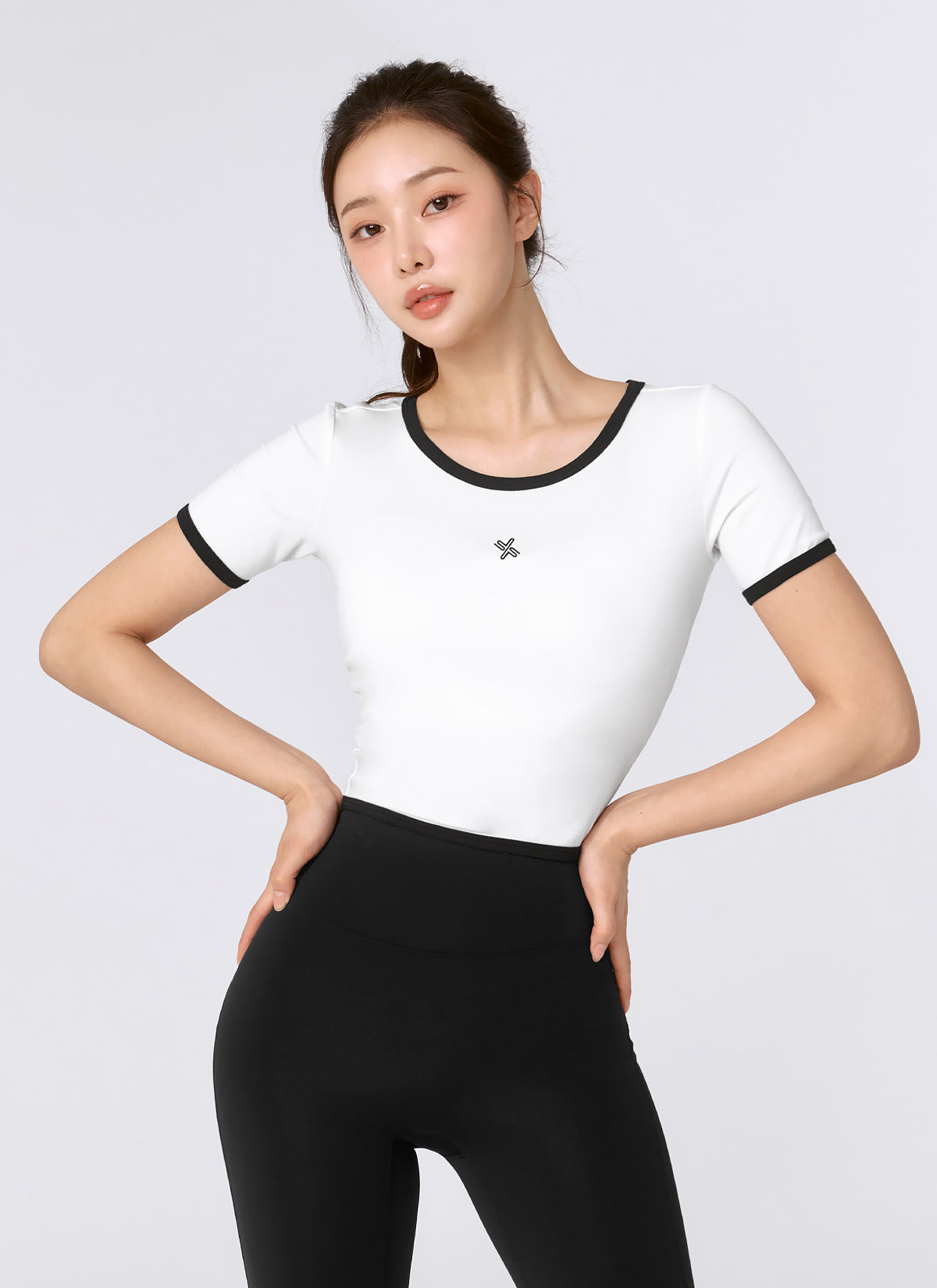 Soft Logo Color Block Crop Top - Trendy Women's Fashion Tops for Casual Wear & Summer Outfits
