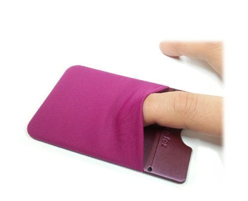 Secure Stick-On Wallet Case with 3M Adhesive - Slim Lycra Spandex Credit Card Holder for iPhone 6, Samsung Galaxy & Smartphones | Discreet ID Storage | Perfect for Travel, Gym & Everyday Use (Green)