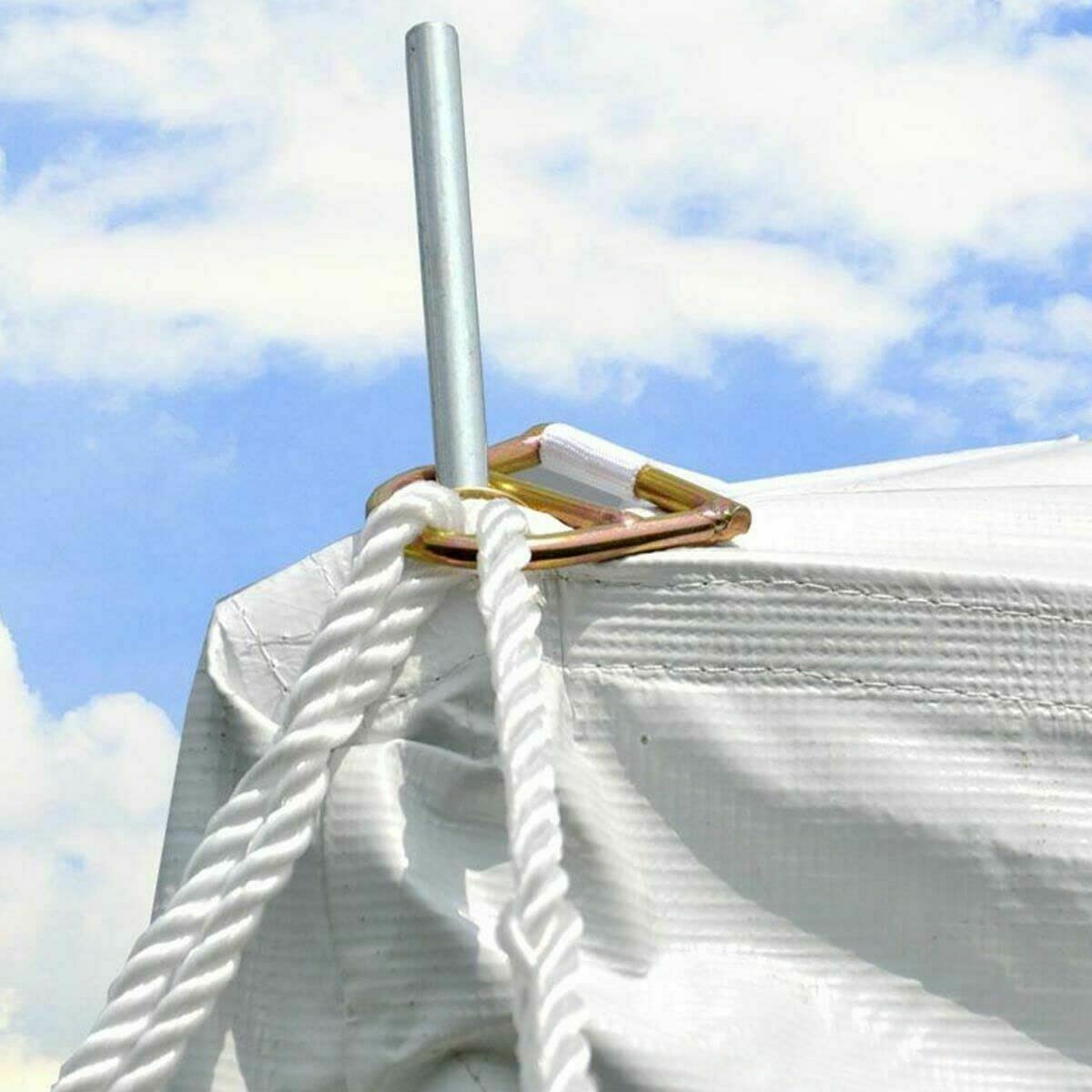20' x 20' Replacement Weekender Pole Tent Top - 14oz Translucent Vinyl Canopy Cover for Party Tents | White Waterproof Outdoor Event Shelter | Commercial & Residential Use for Weddings, Picnics, Markets, and Backyard Gatherings (Top Only)
