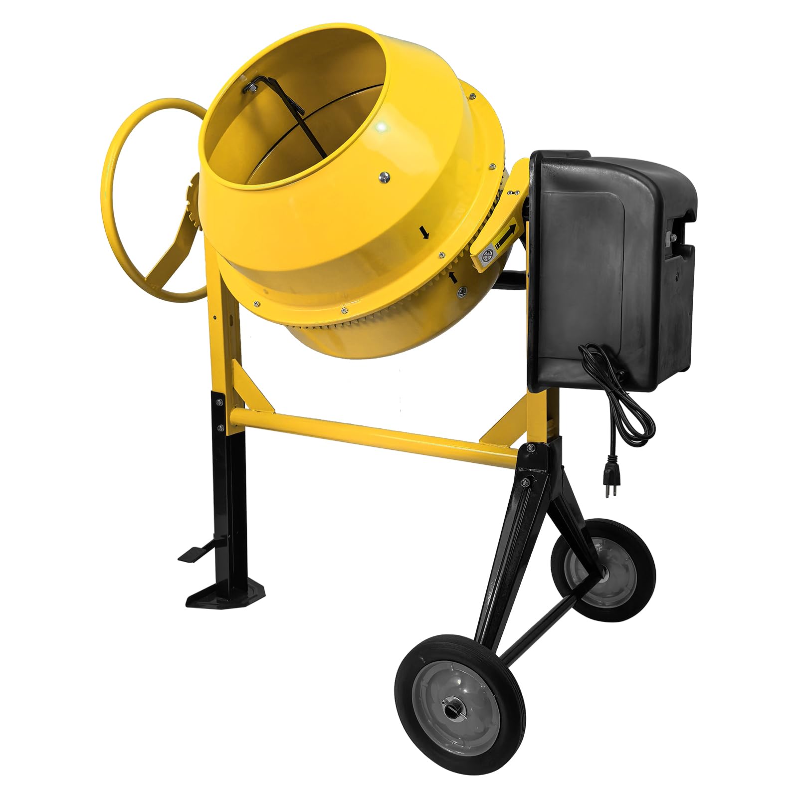 4.2 Cu Ft Portable Electric Concrete Cement Mixer with Wheels - 3/5 HP Motor & 120L Freestanding Barrow - Ideal for Stucco, Mortar, and DIY Construction Projects - Perfect for Home Renovation, Garden Work, and Small Building Jobs
