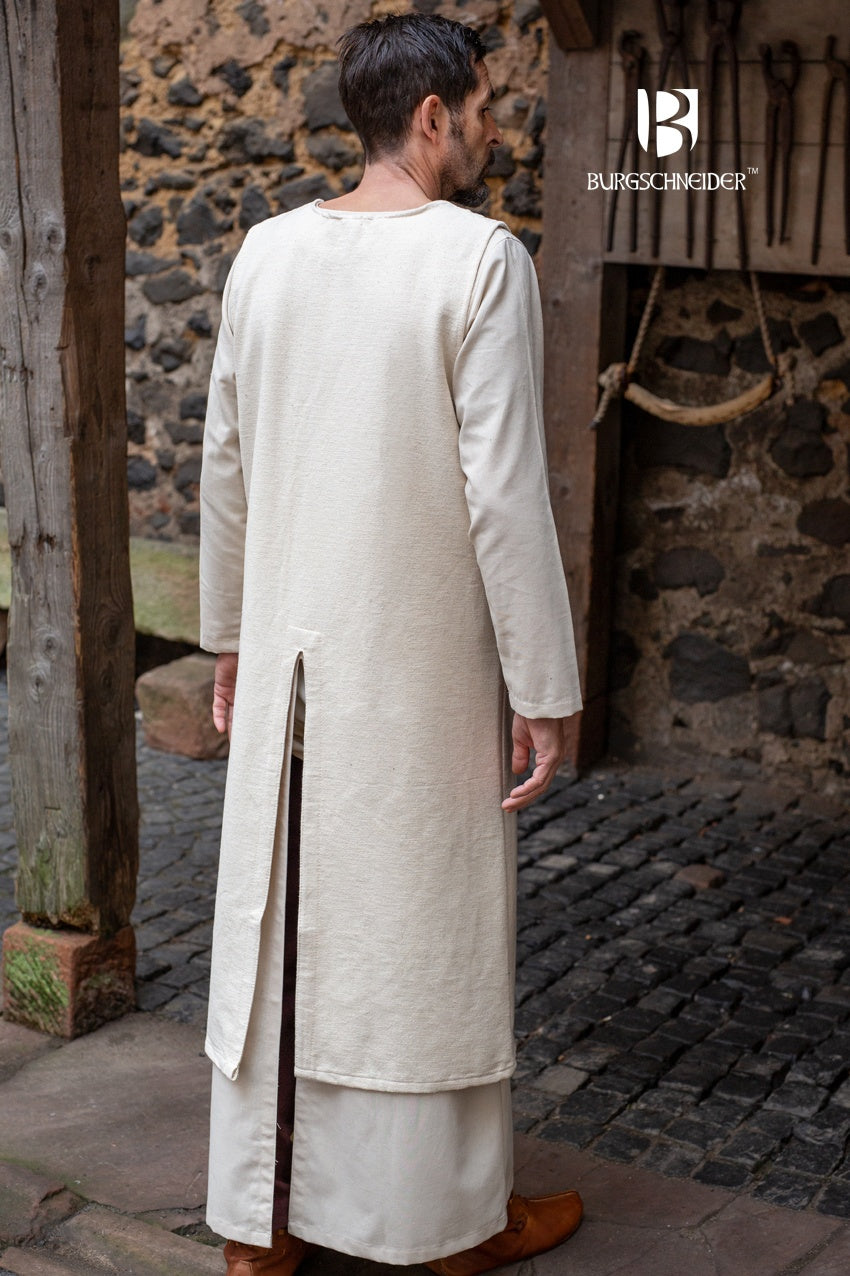 Tabard Thibaud Natural - Premium Quality Cotton Tabard for Medieval Costumes, LARP & Renaissance Fairs | Perfect for Historical Reenactments & Theatrical Performances