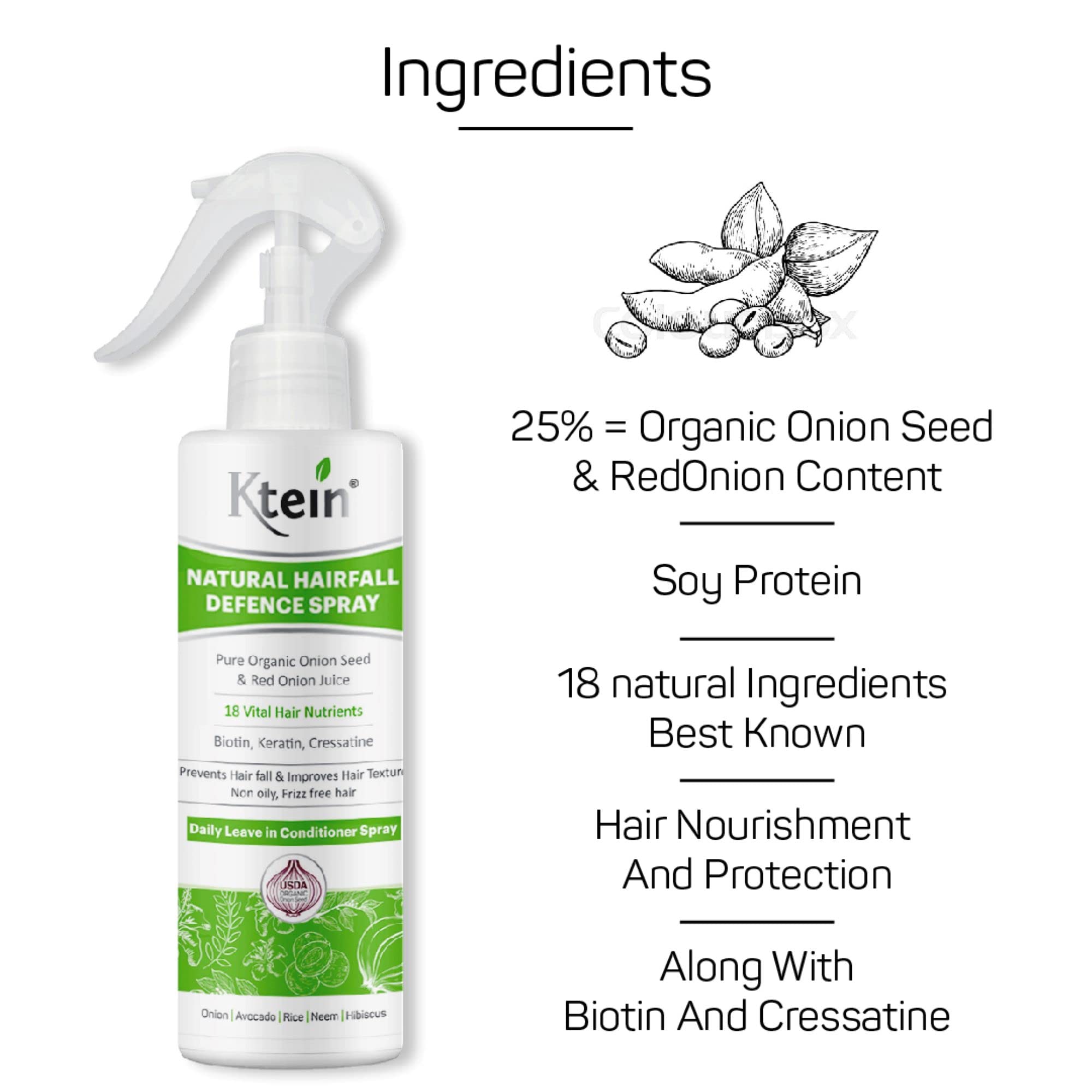 Ktein Heat Protection & Defense Spray Combo 200ml - Thermal Shield for Hair Styling & Damage Repair - Perfect for Blowouts, Straightening & Curling