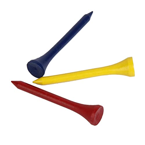 STORE99® 100pcs 54mm Mixed Color Golf Tees - Durable Plastic Golf Accessories for Driving Range & Course Practice | Perfect for Beginners & Pro Golfers