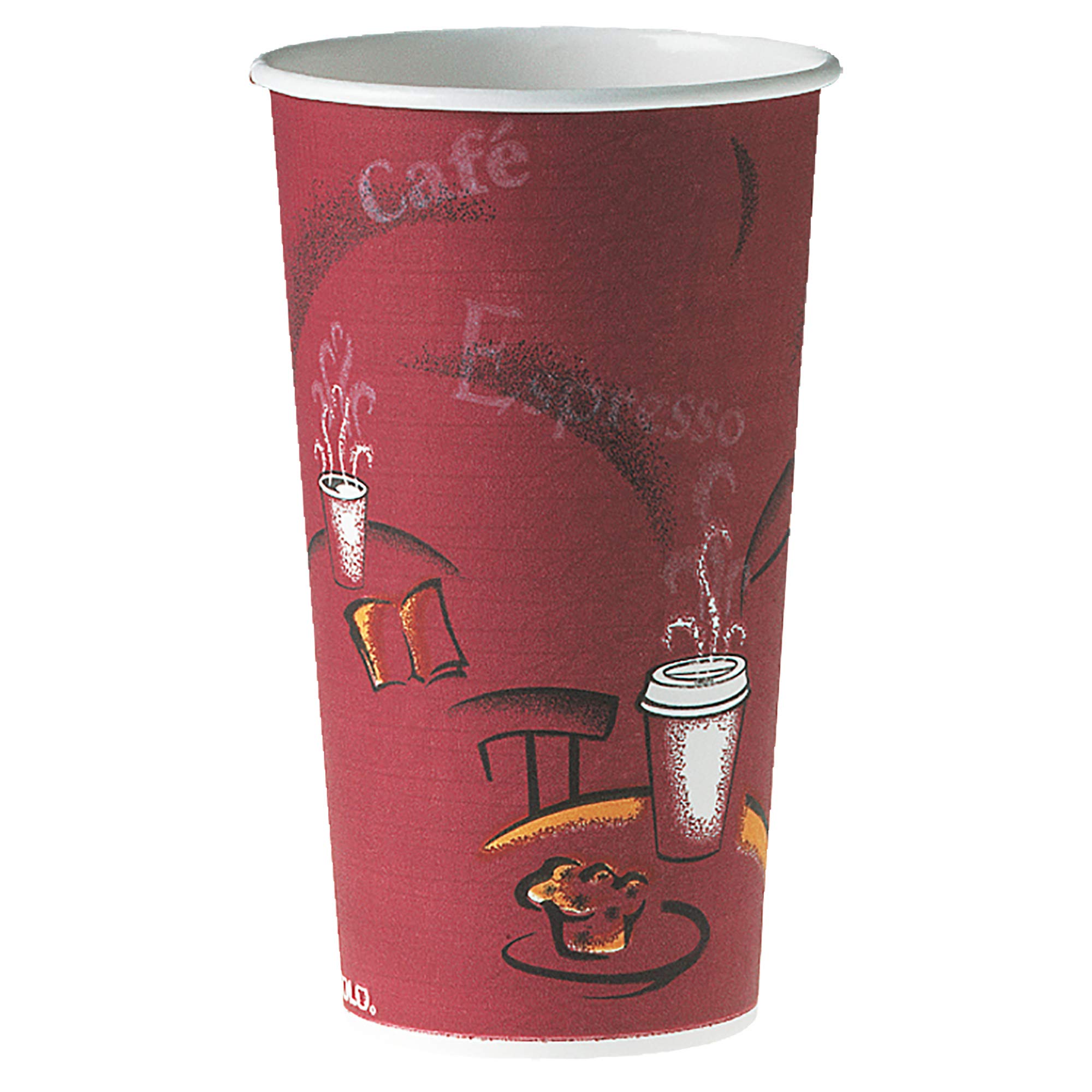 Solo 420SI-0041 20 oz Bistro SSP Paper Hot Cups - Case of 600 | Eco-Friendly Disposable Coffee Cups for Cafes, Restaurants & Office Break Rooms | Perfect for Hot Beverages Like Coffee, Tea & Hot Chocolate
