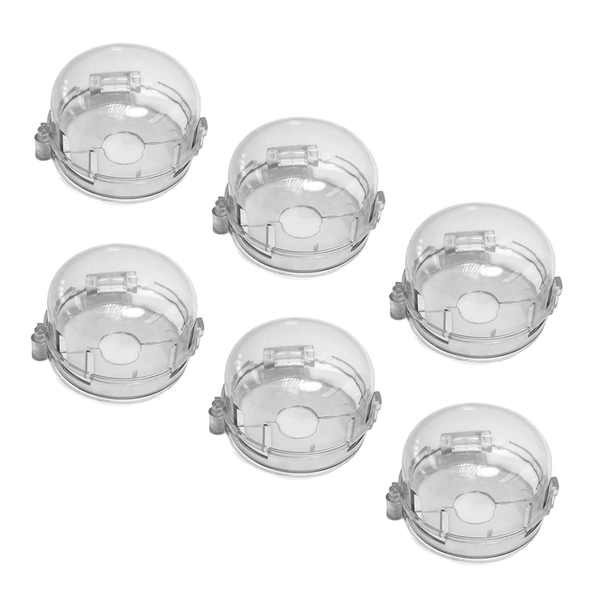 KOMBIUDA 6-Piece Stove Knob Covers - Child Safety Gas Range Protectors, Heatproof & Easy-Open Plastic Knob Guards for Kitchen Stoves - Prevent Accidental Gas Leaks & Burns (Ideal for Homes with Toddlers)